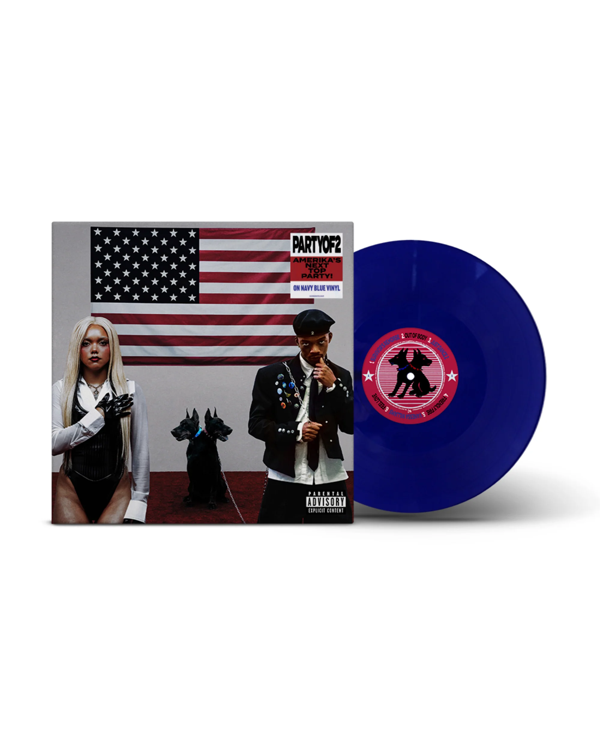 PARTYOF2 - AMERIKA'S NEXT TOP PARTY! (Blue 1LP w/ Signed Insert)