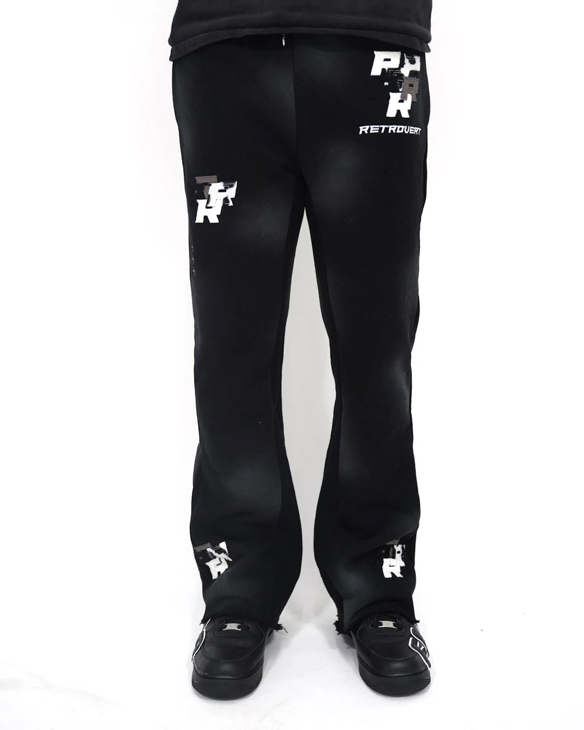 Patch Flare Sweatpants - Coal - Image 5