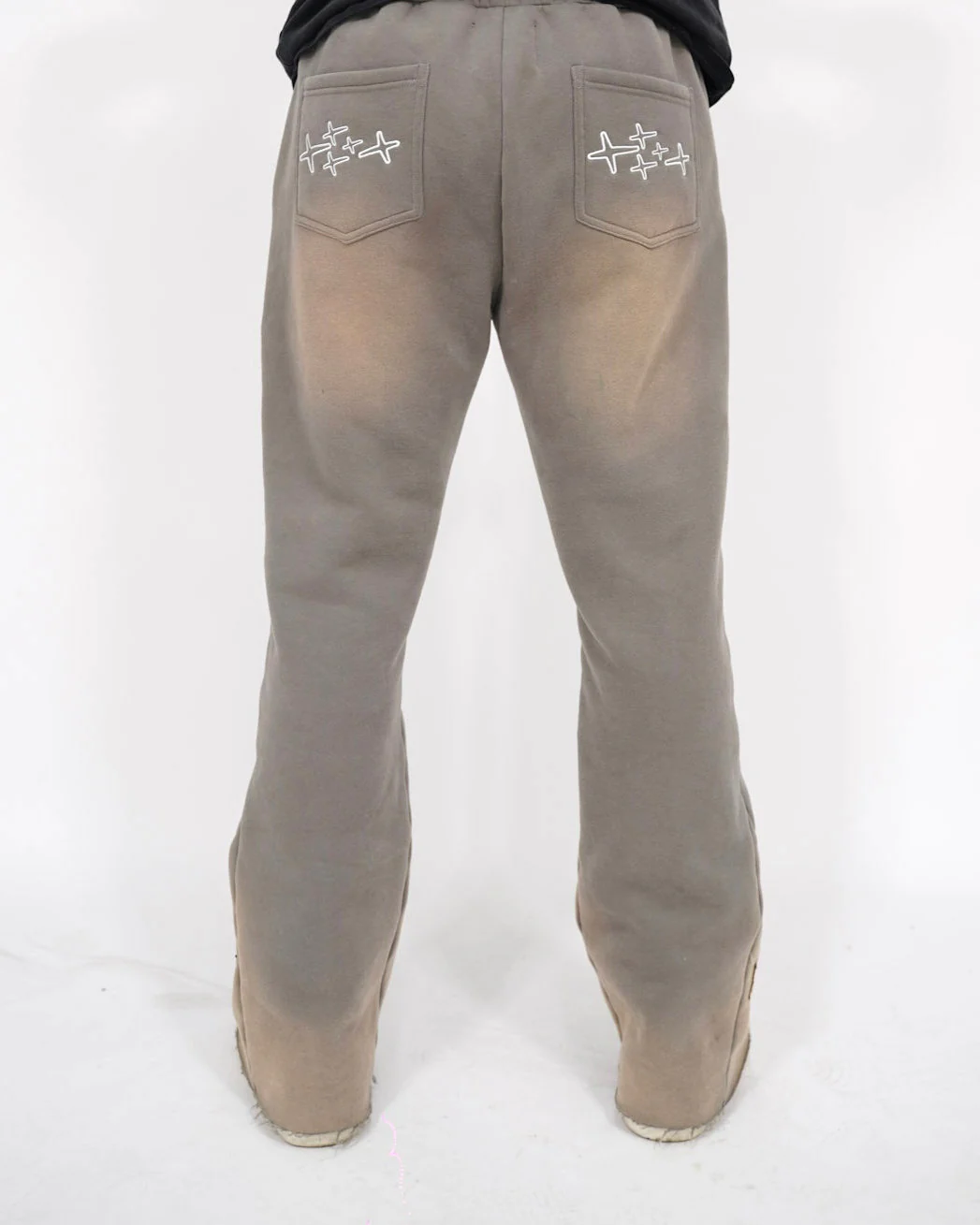 Patch Flare Sweatpants - Stone - Image 7