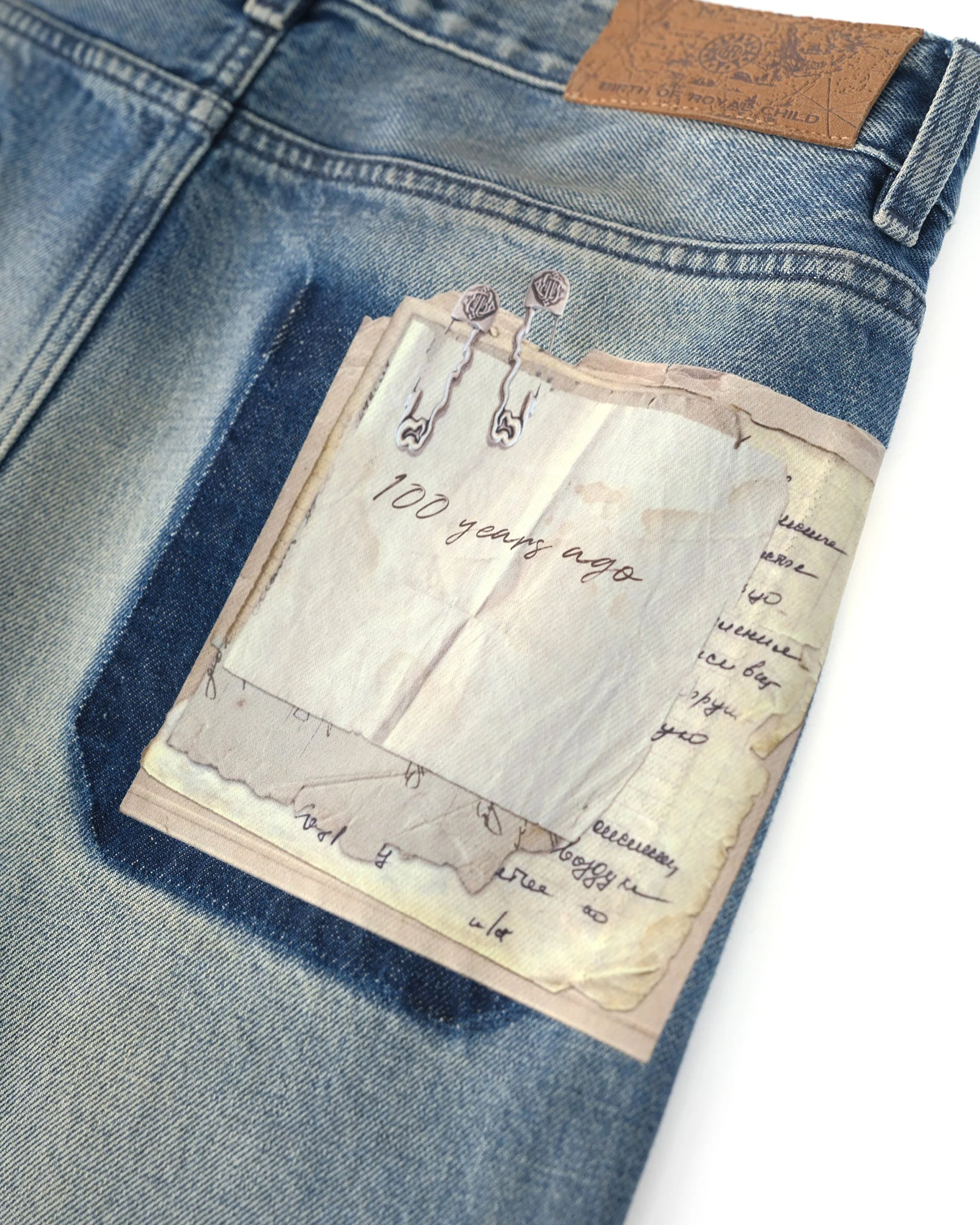 Patchwork Fade Denim Pants - Image 10