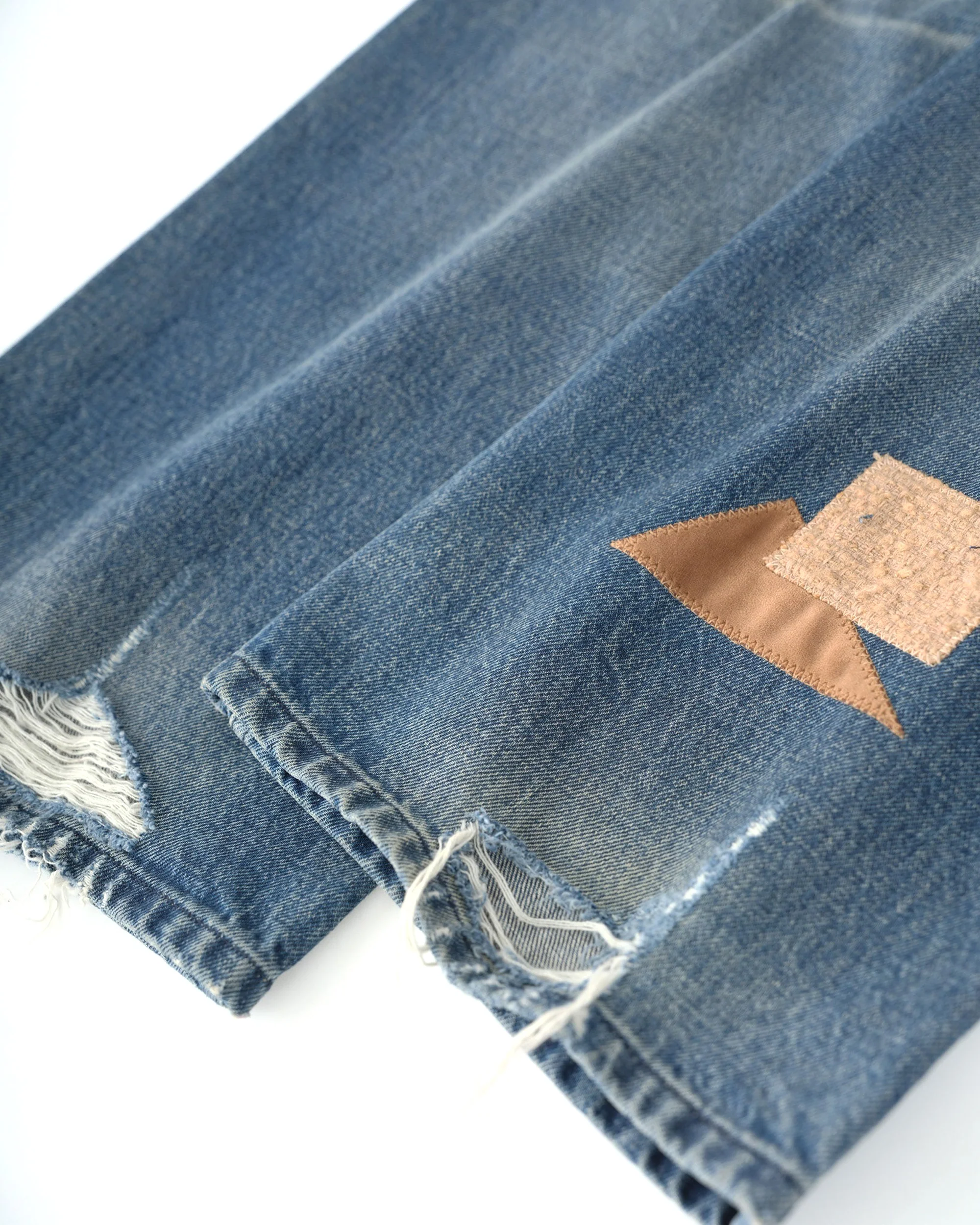Patchwork Fade Denim Pants - Image 12