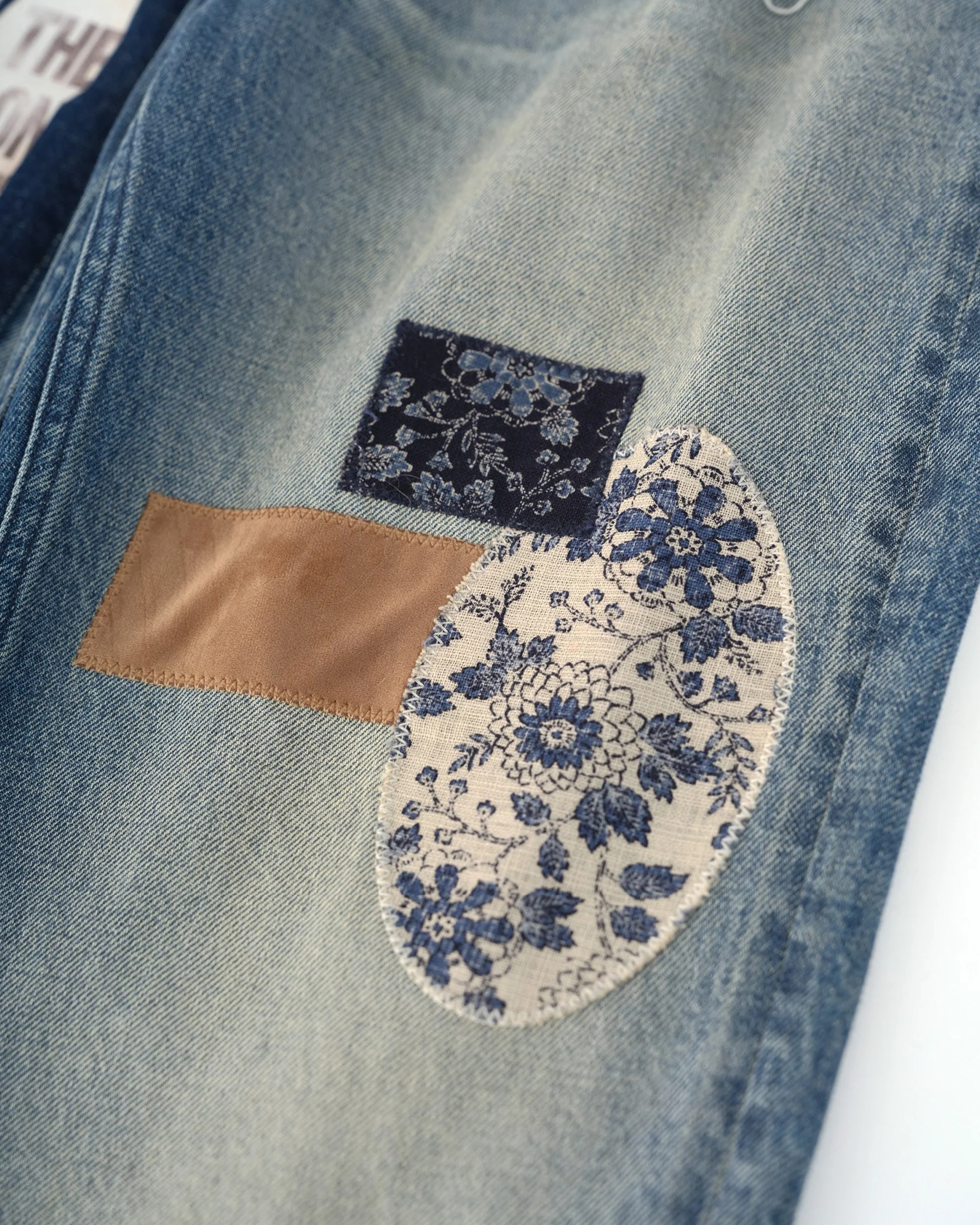 Patchwork Fade Denim Pants - Image 15