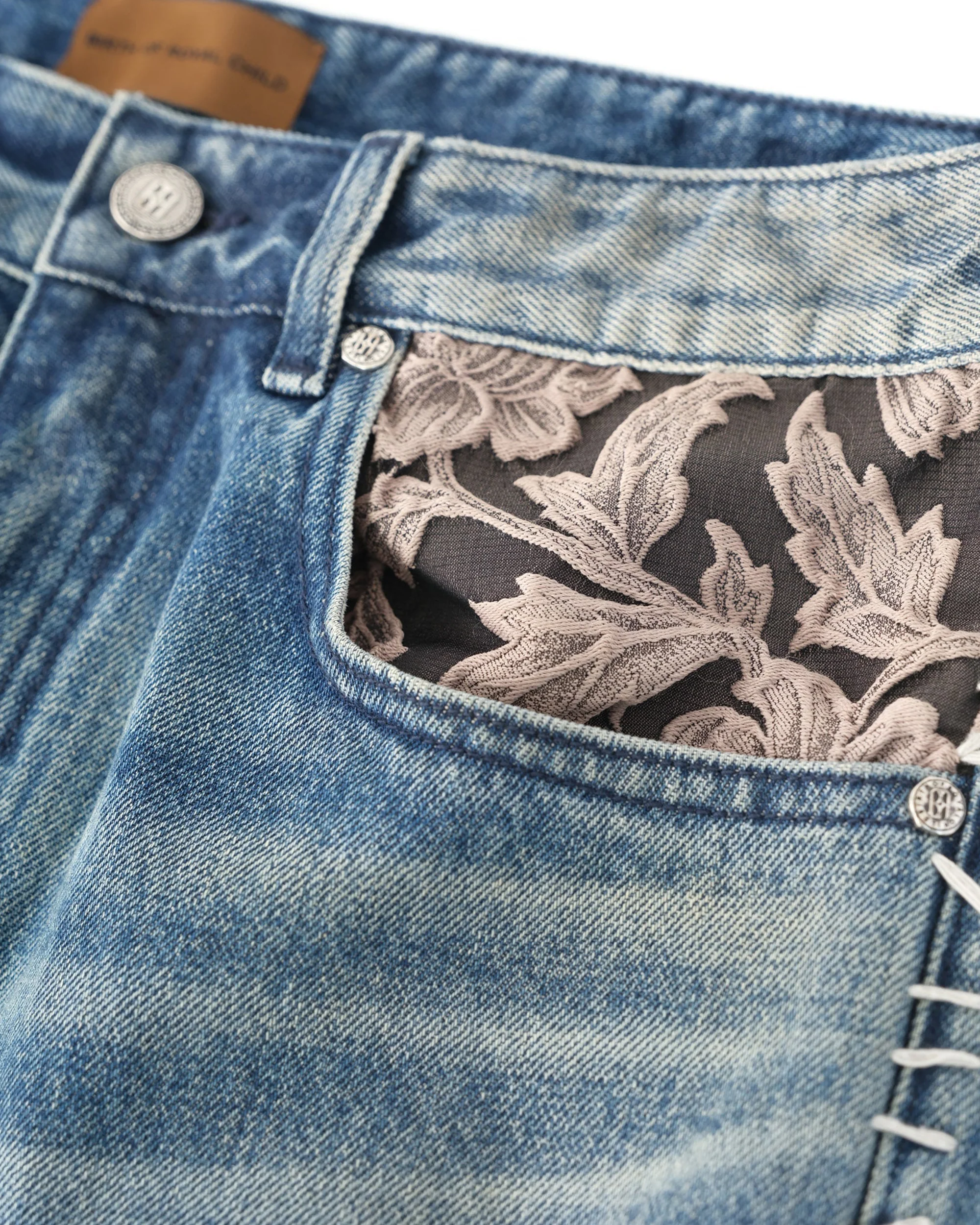 Patchwork Fade Denim Pants - Image 6