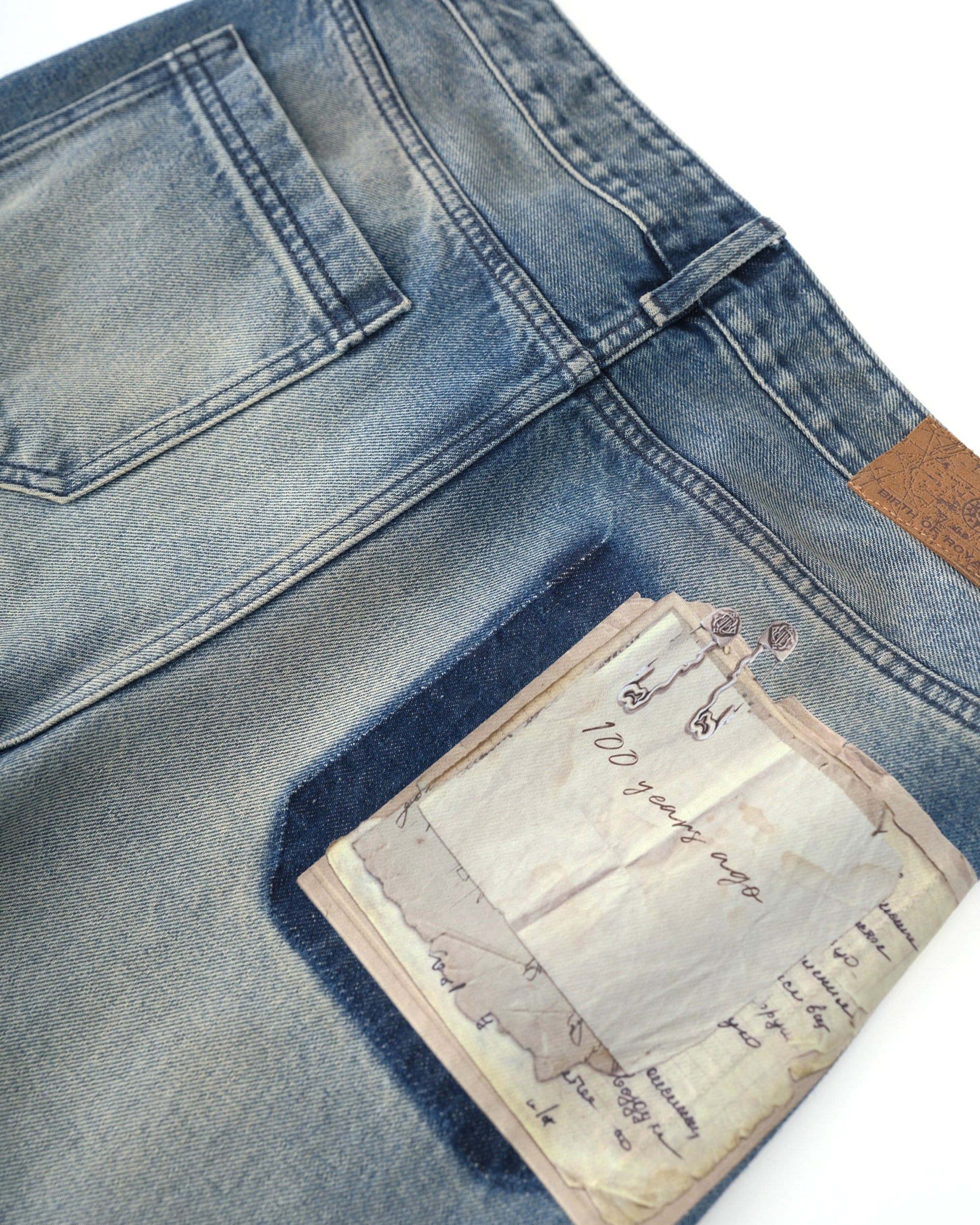 Patchwork Fade Denim Pants - Image 9