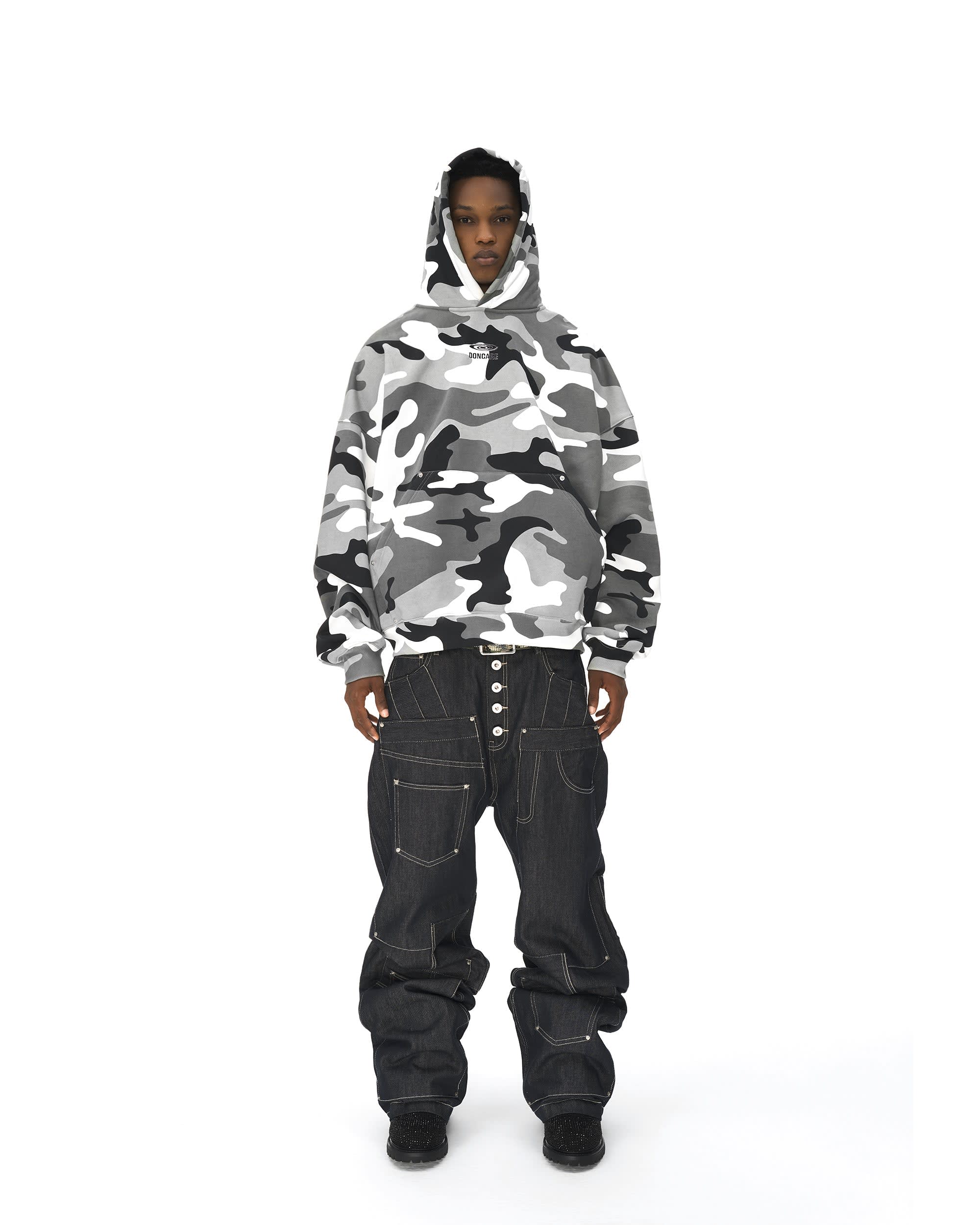 PATCHWORK RAW DENIM JEANS - Image 12