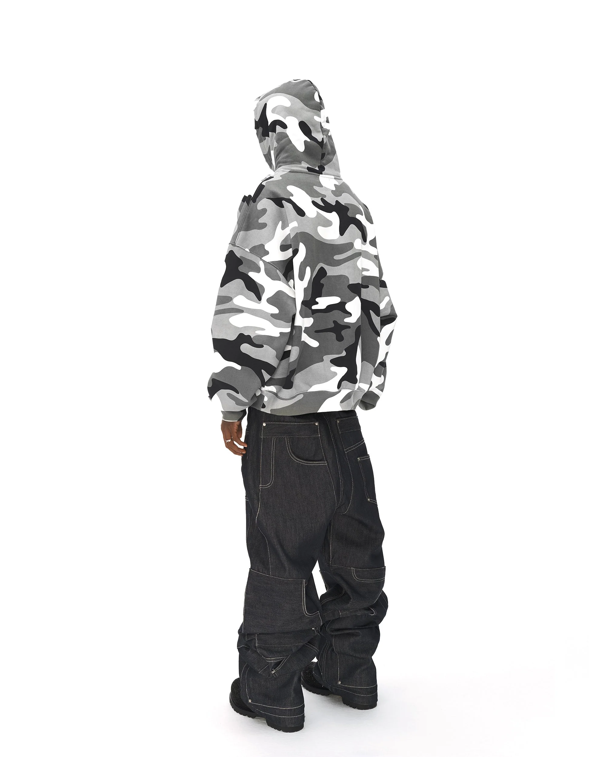 PATCHWORK RAW DENIM JEANS - Image 22