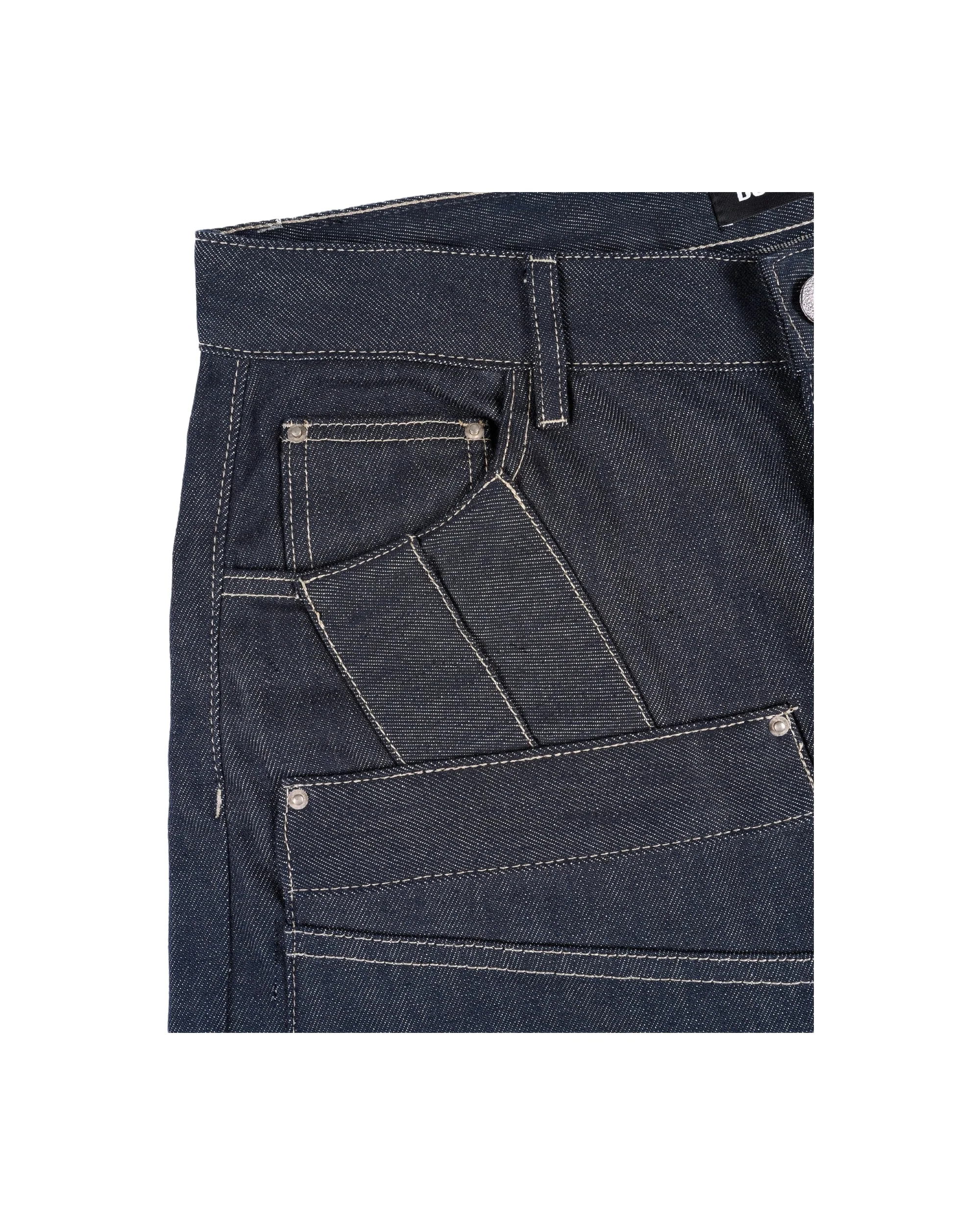PATCHWORK RAW DENIM JEANS - Image 3