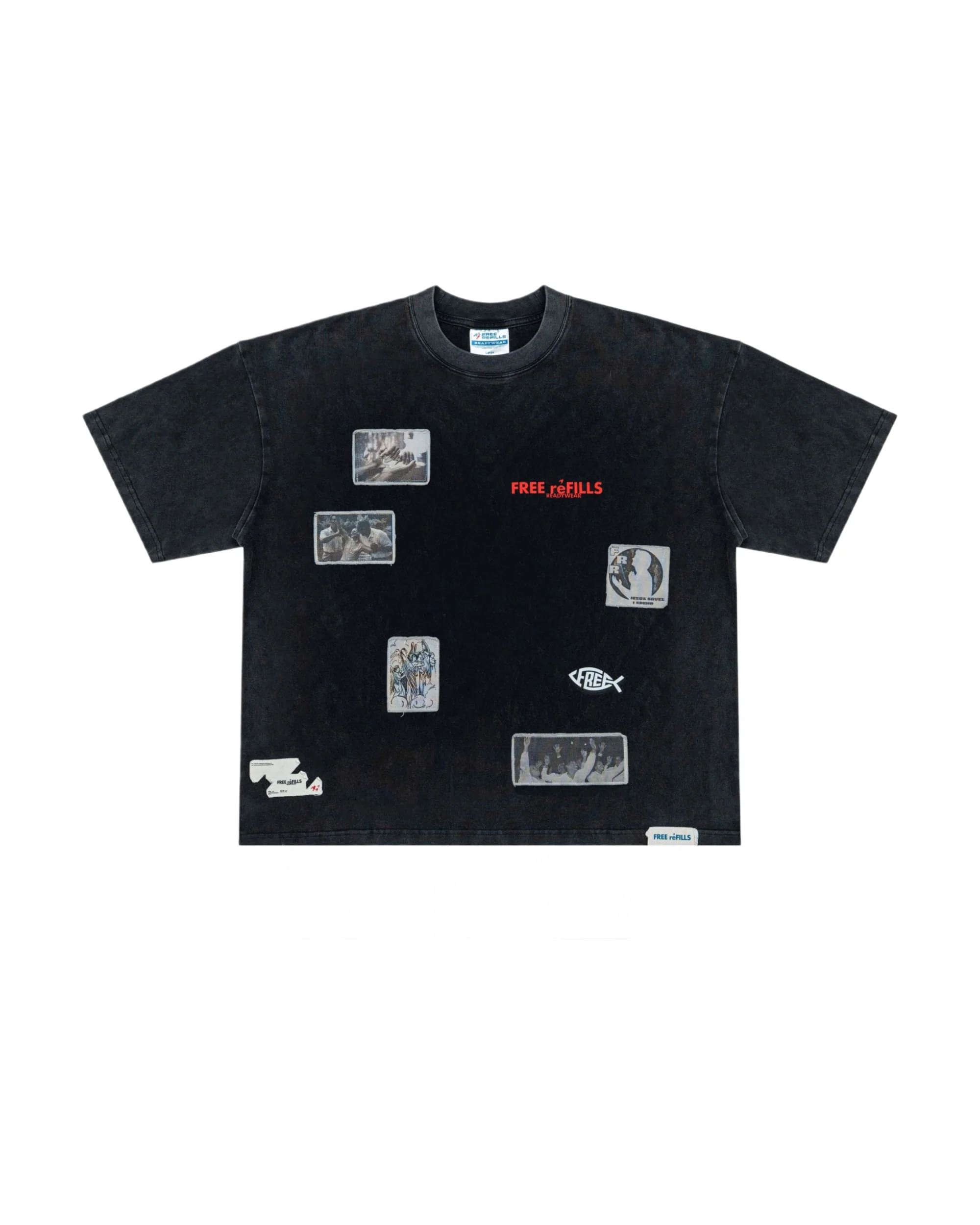 Patchwork Tee - Vintage Black