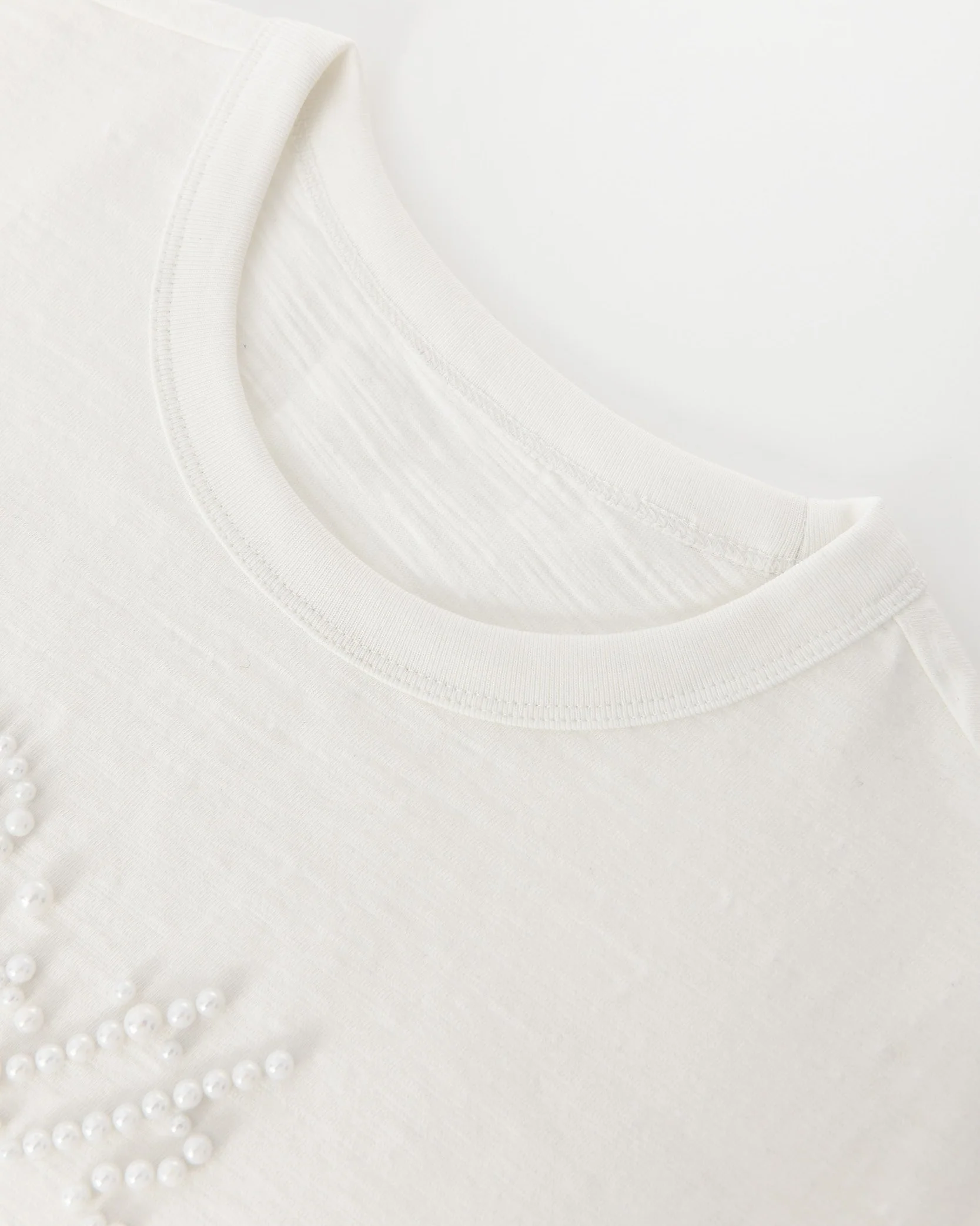 Pearl Patchwork T-Shirt IN WHT - Image 11