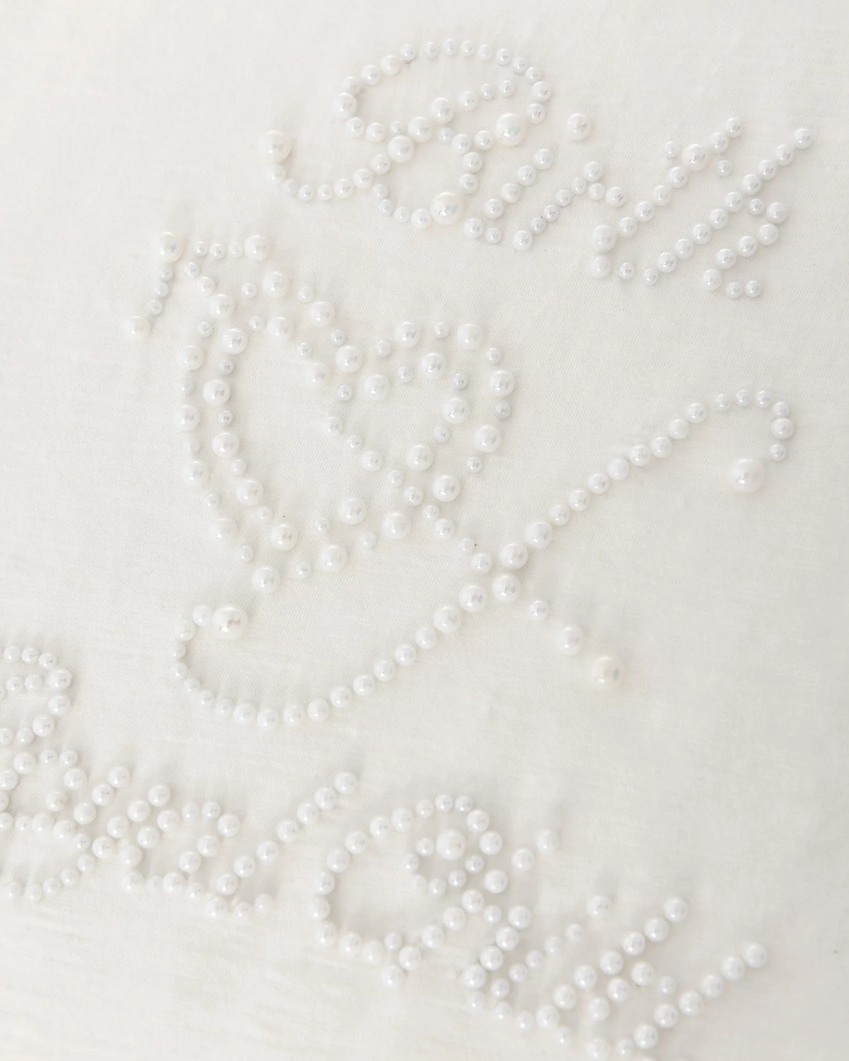 Pearl Patchwork T-Shirt IN WHT - Image 13