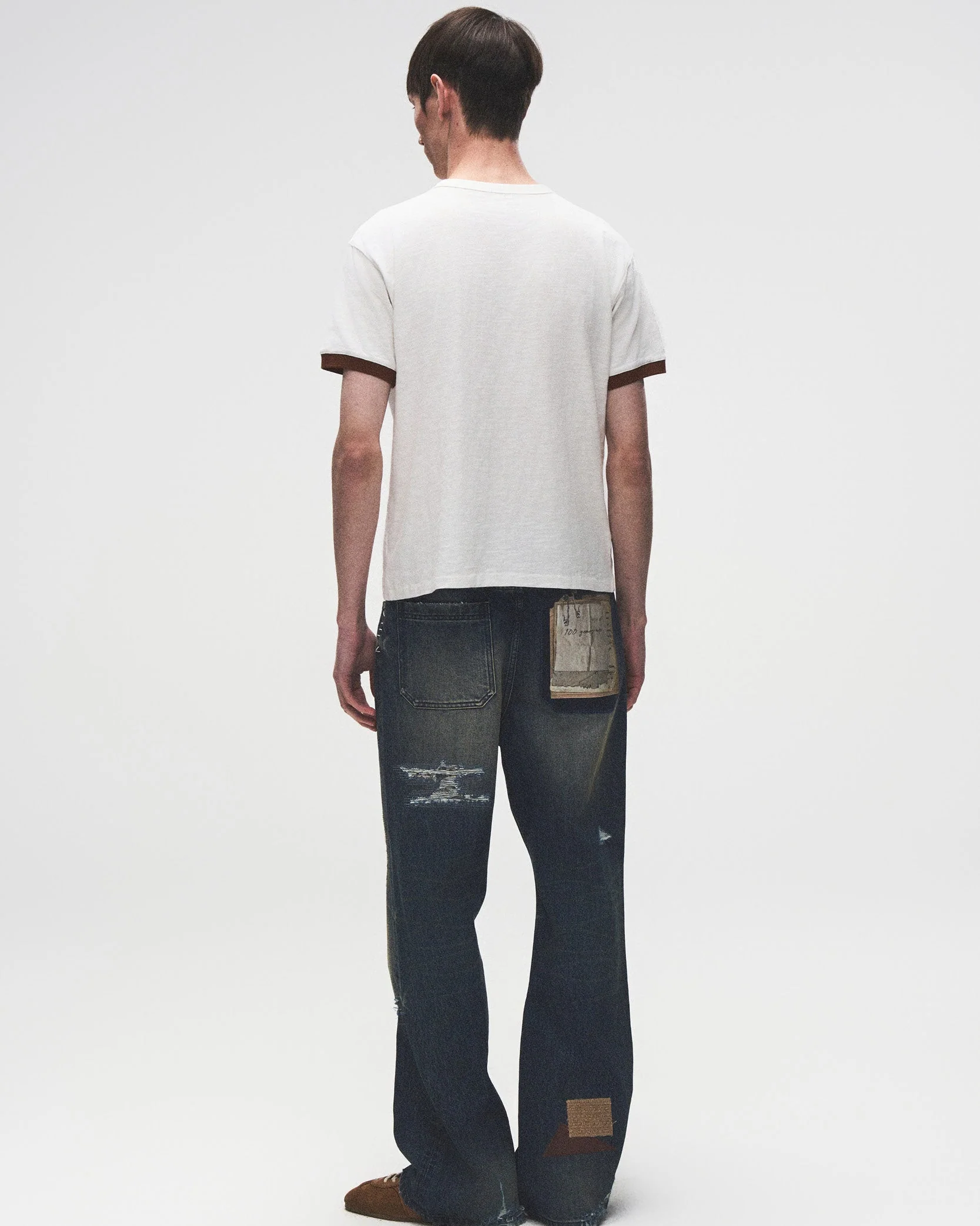 Pearl Patchwork T-Shirt IN WHT - Image 7