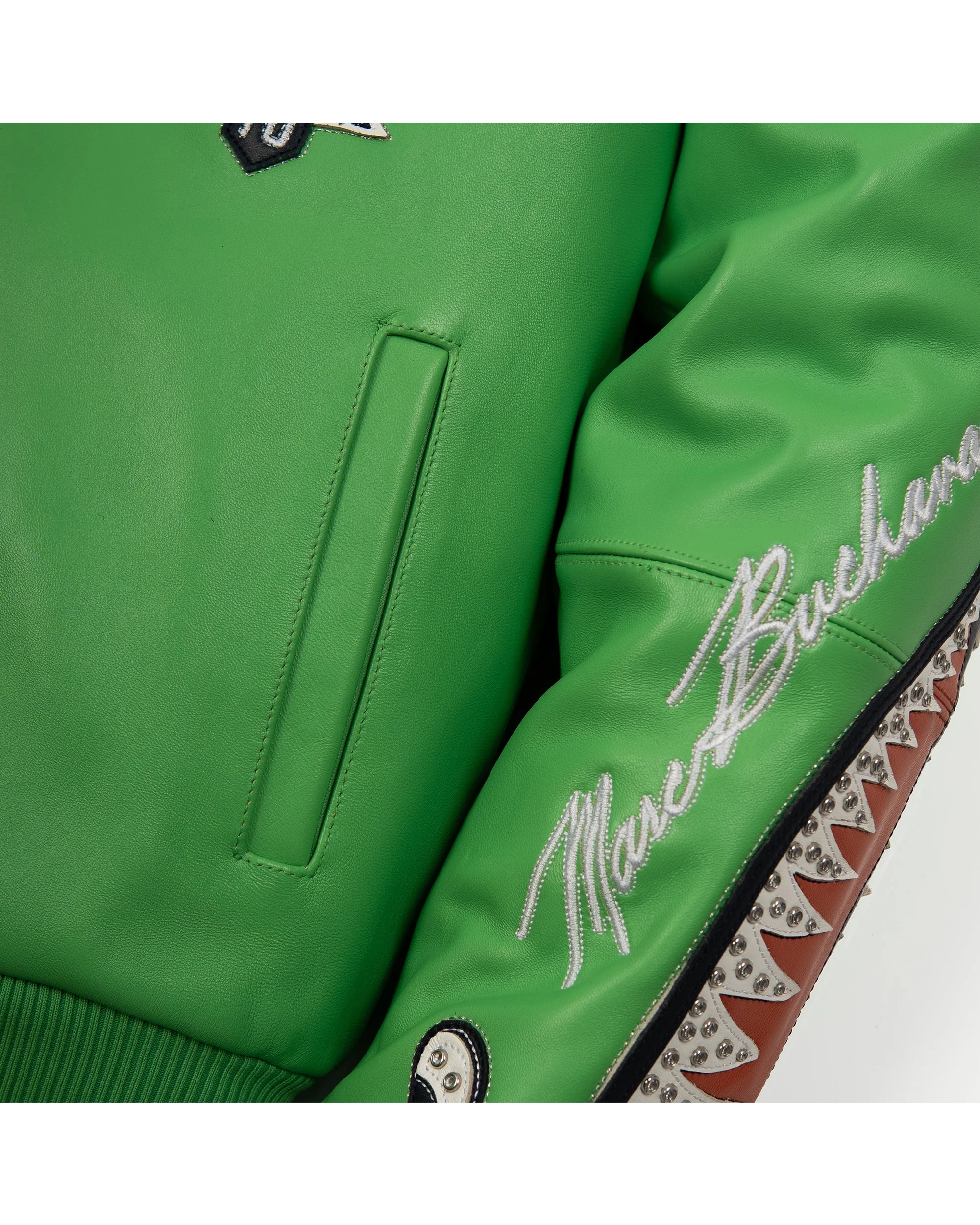 Pelle Pelle American Bruiser Plush Jacket - Green - Image 7