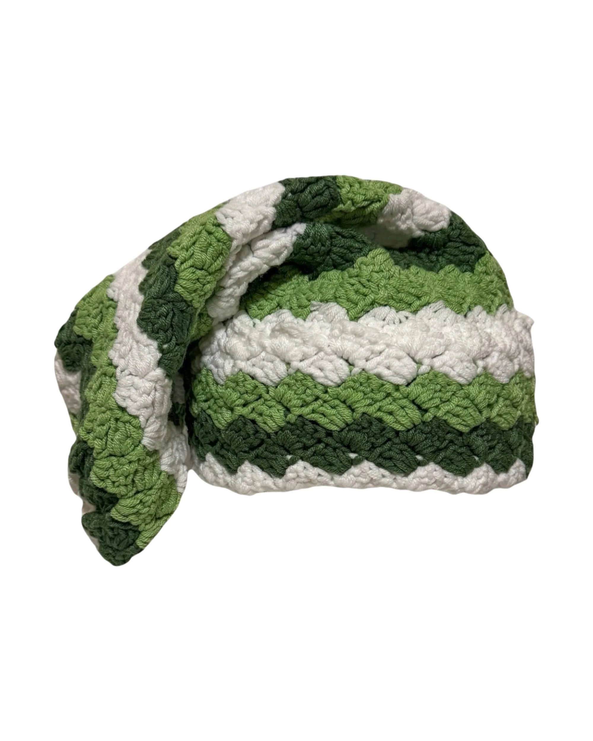 Pine Stripe Crochet Sock Hat