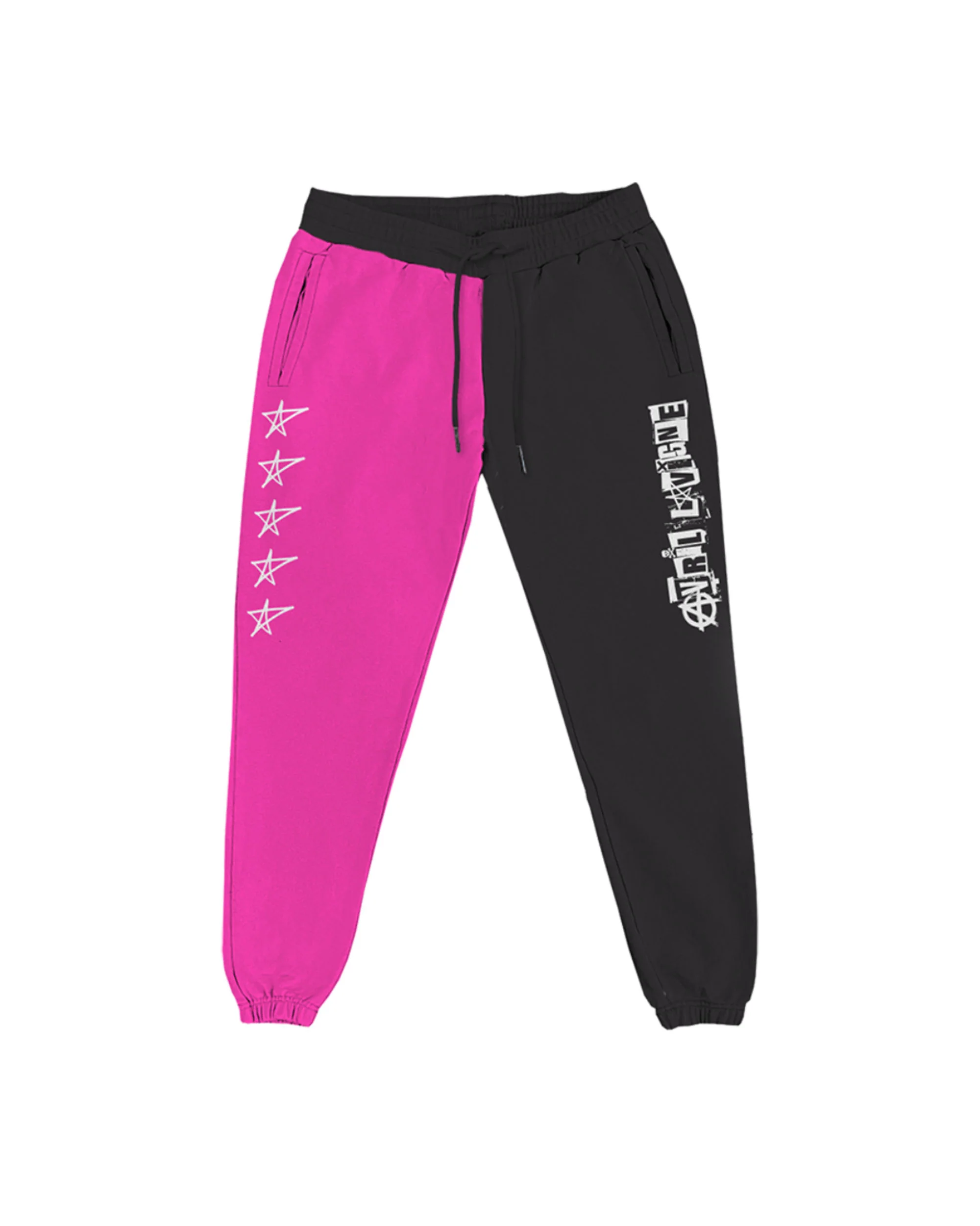 Pink + Black Split Joggers