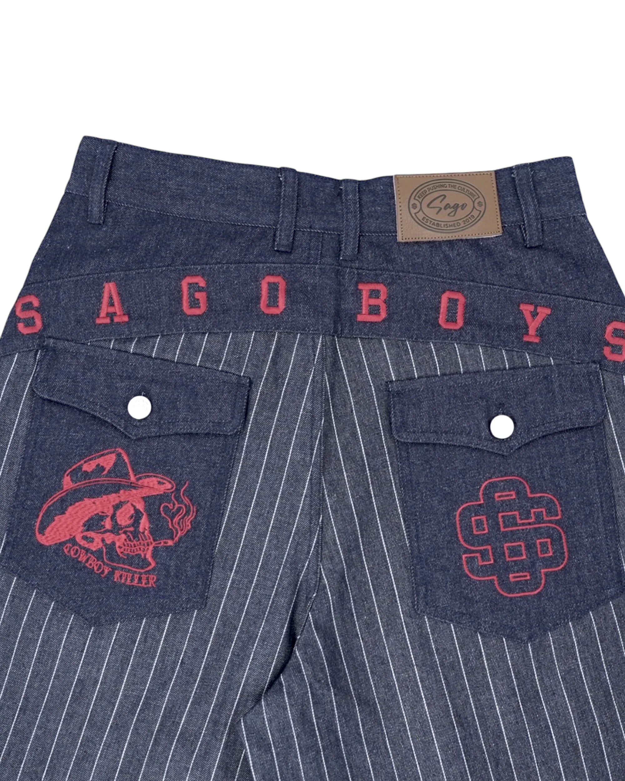 PINSTRIPE DENIM SHORTS - Image 5