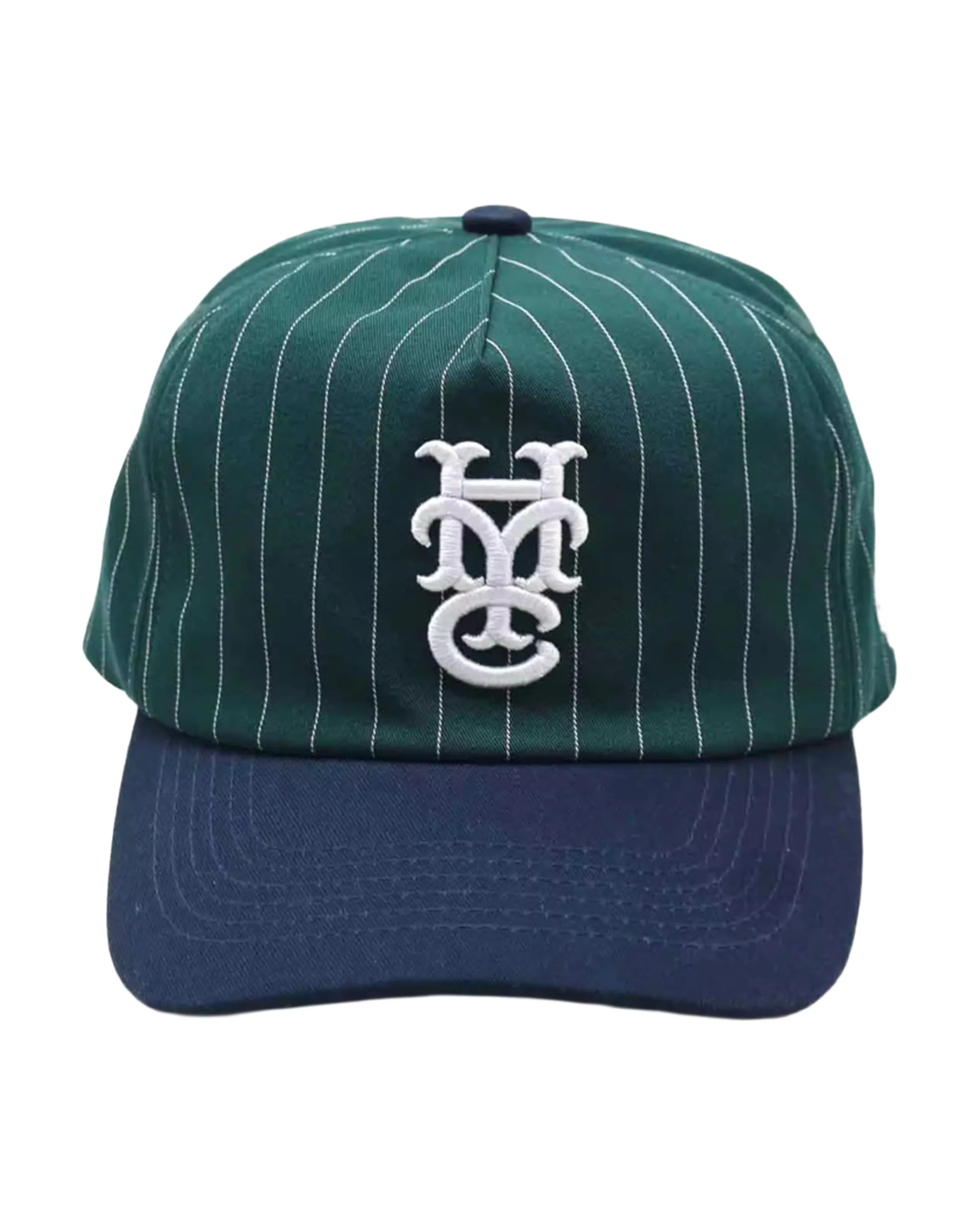 Pinstripe Monogram Strapback
