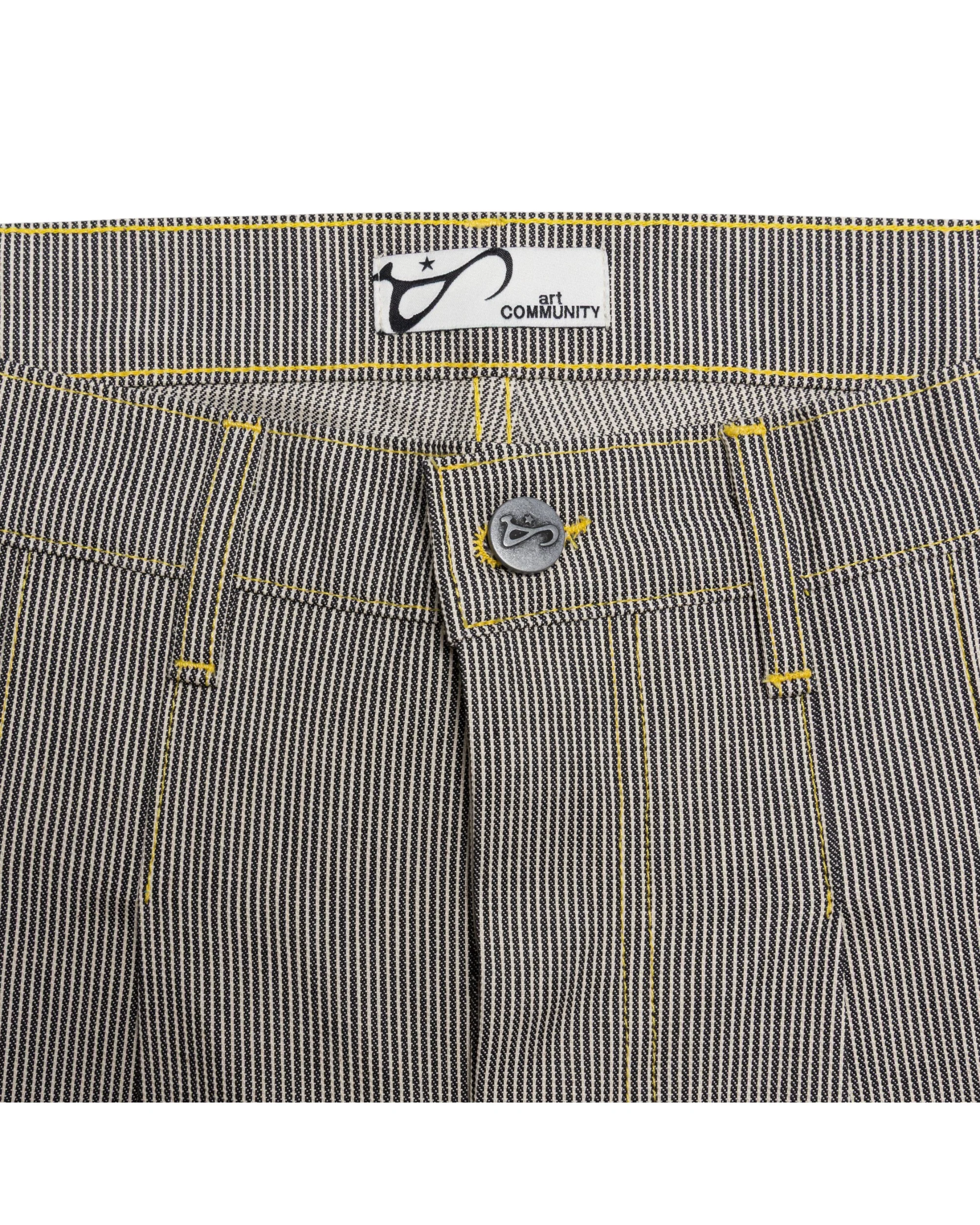 Pinstripe Triptych Japanese Denim - Image 7