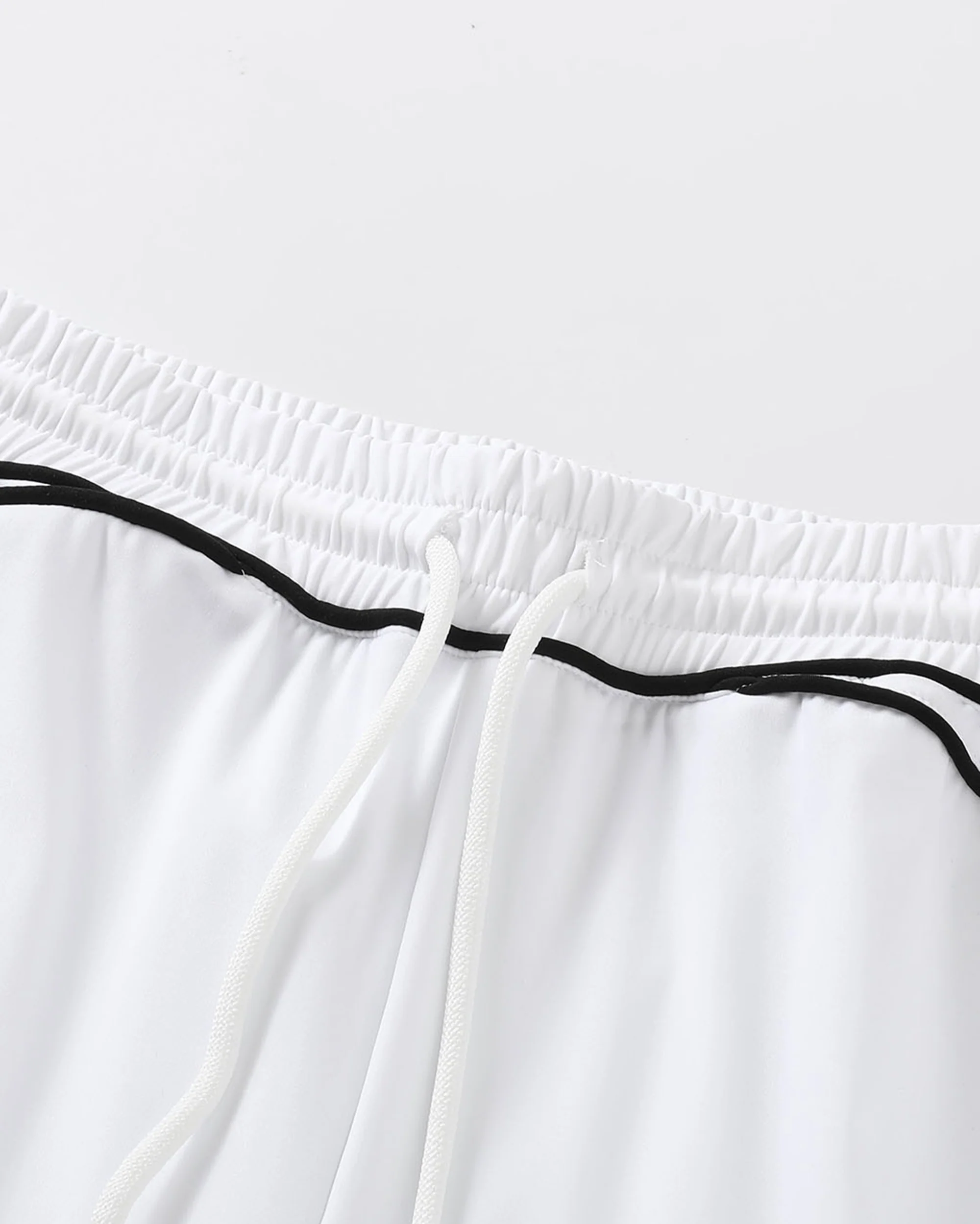 Piped Lux Club Shorts (White) - Image 3