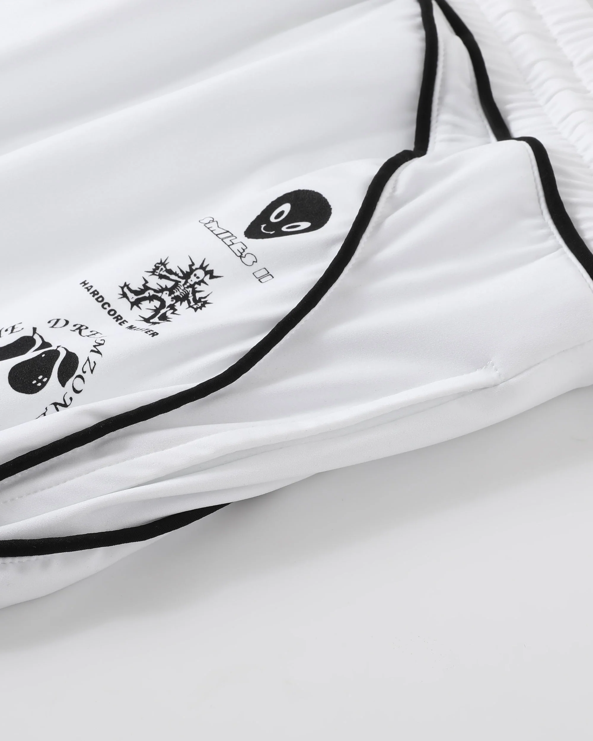Piped Lux Club Shorts (White) - Image 4