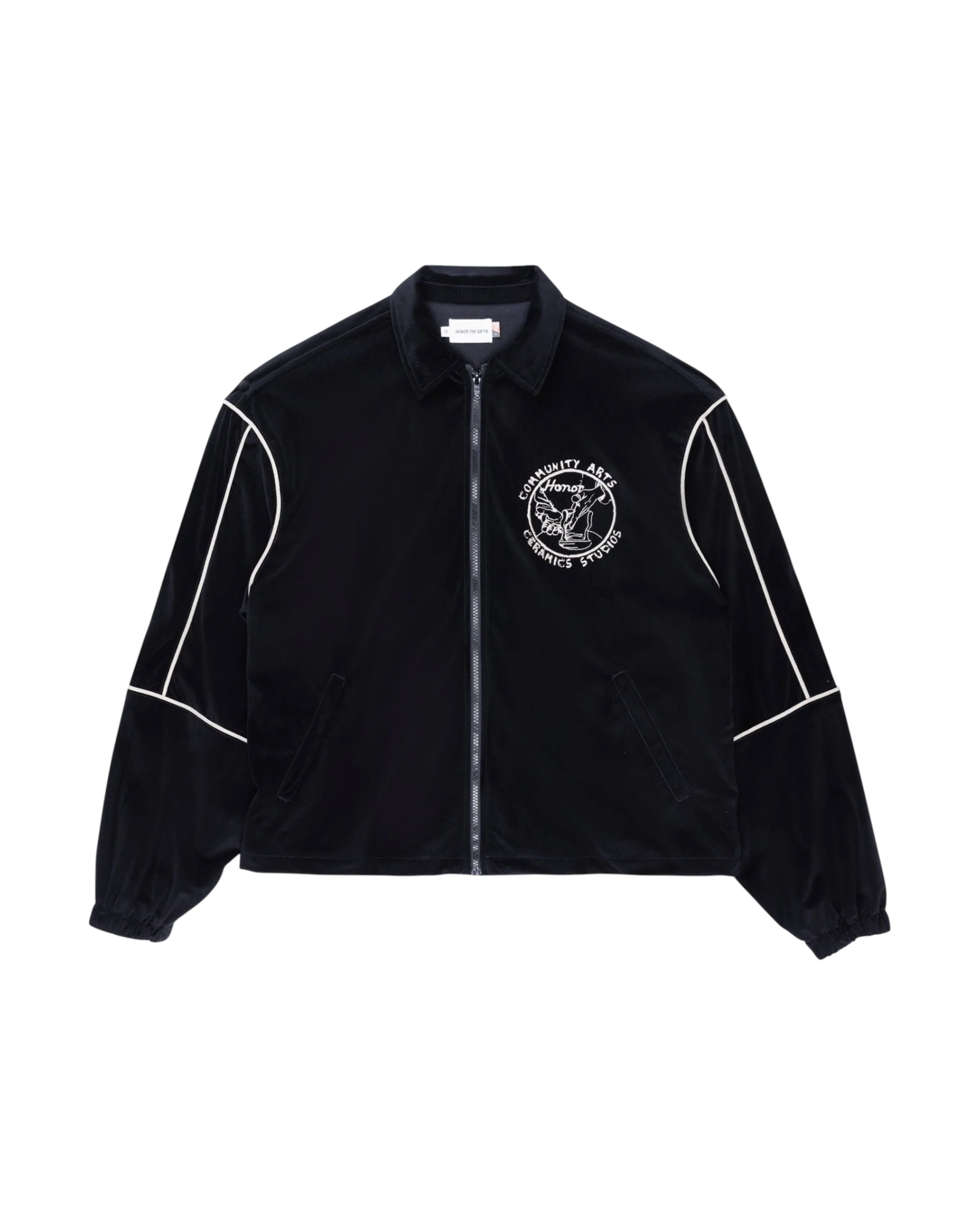 Piping Track Jacket - Black