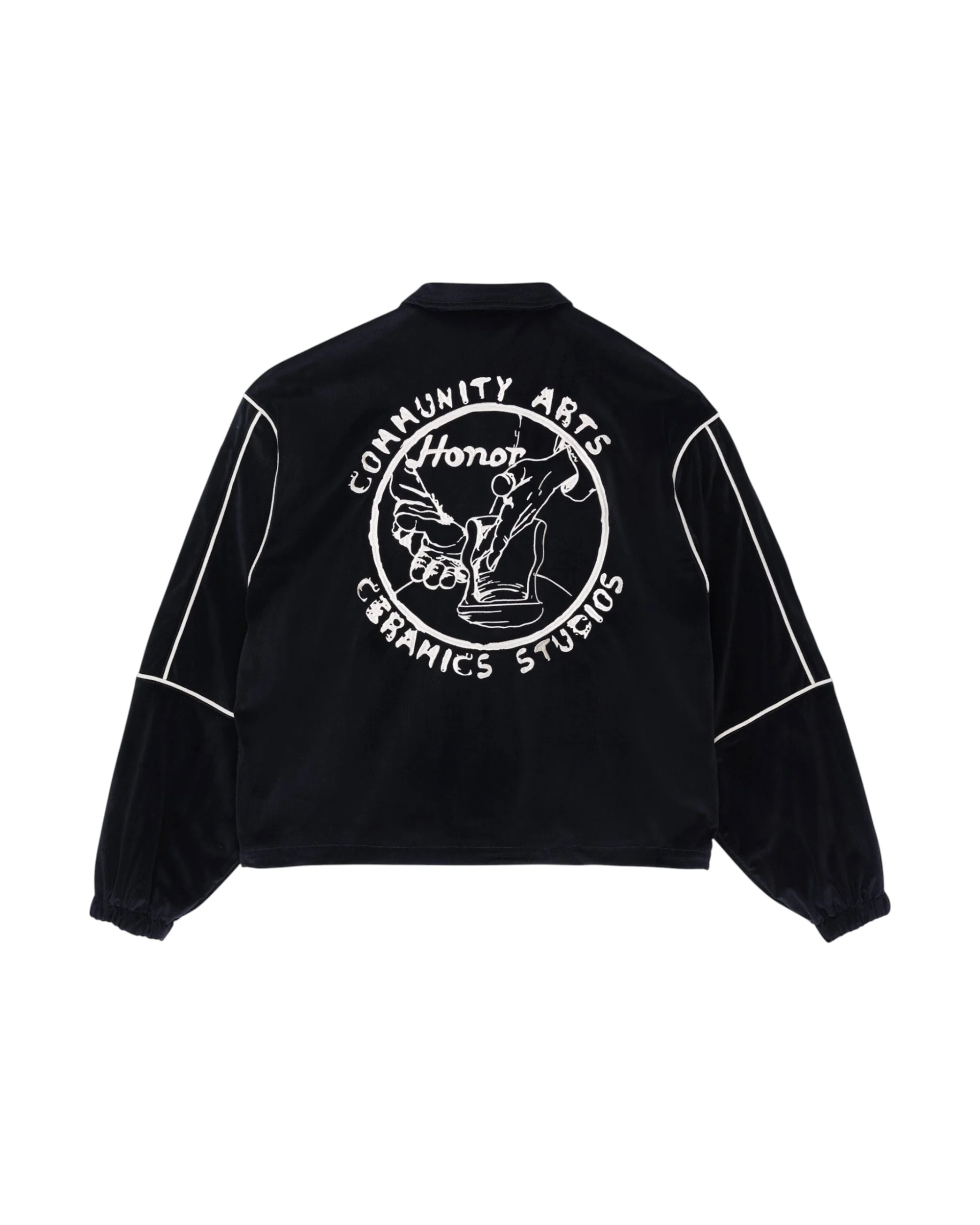 Piping Track Jacket - Black - Image 3