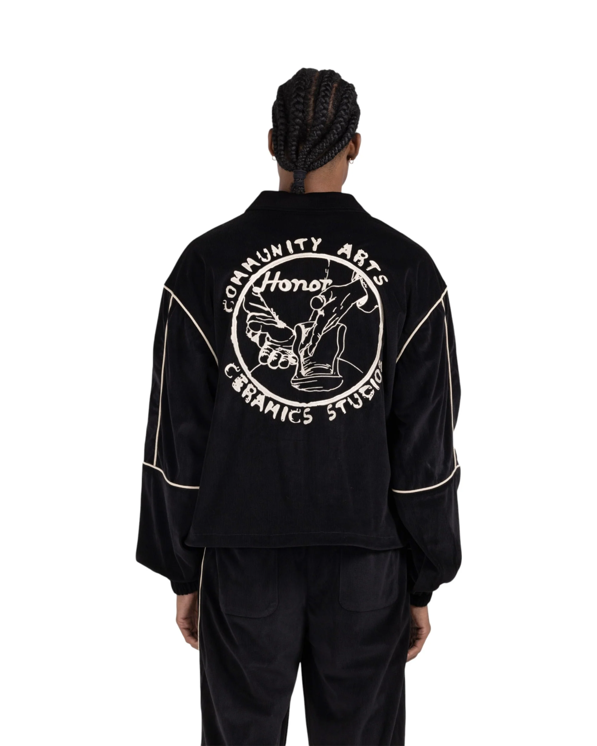 Piping Track Jacket - Black - Image 4