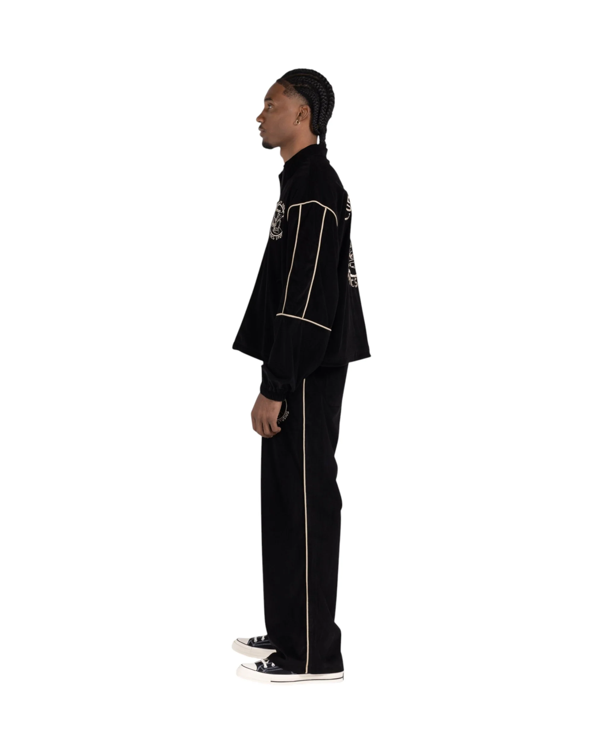 Piping Track Pant - Black - Image 4