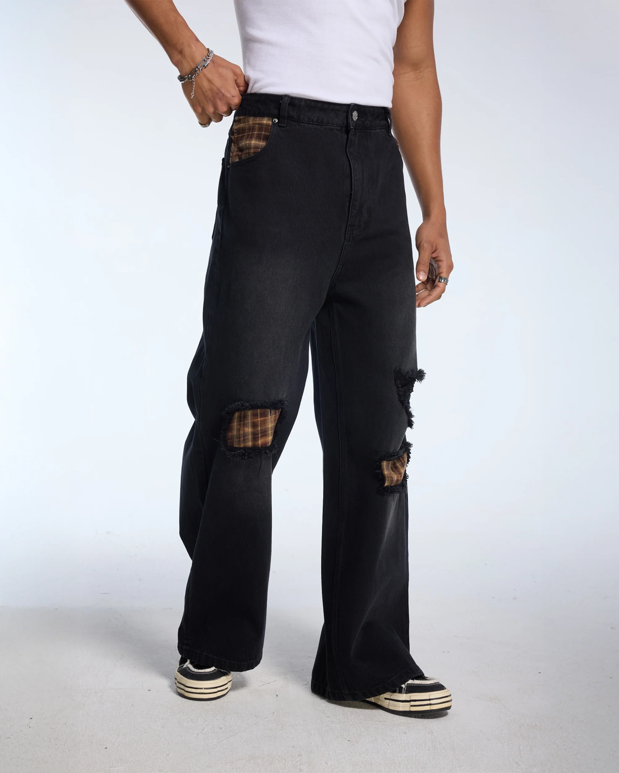 PLAID PATCH DENIM - Image 5