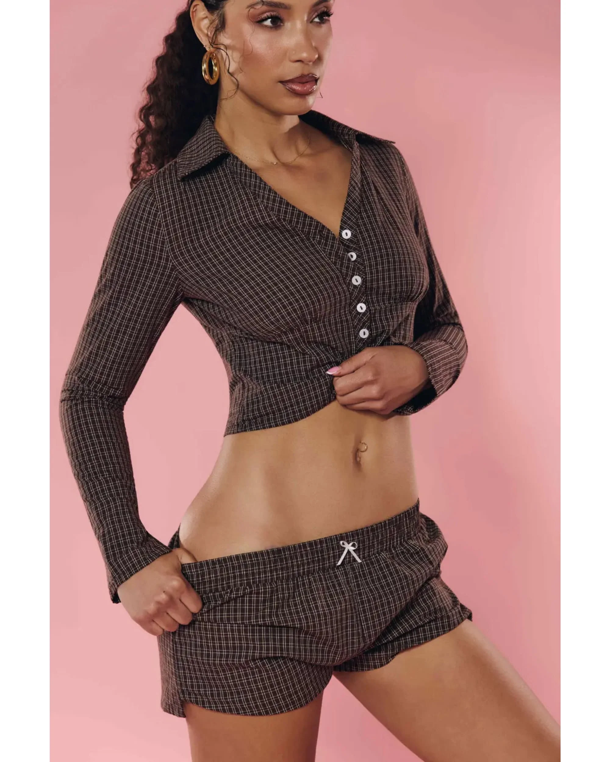 Plaid Shirt Chocolate - Image 5