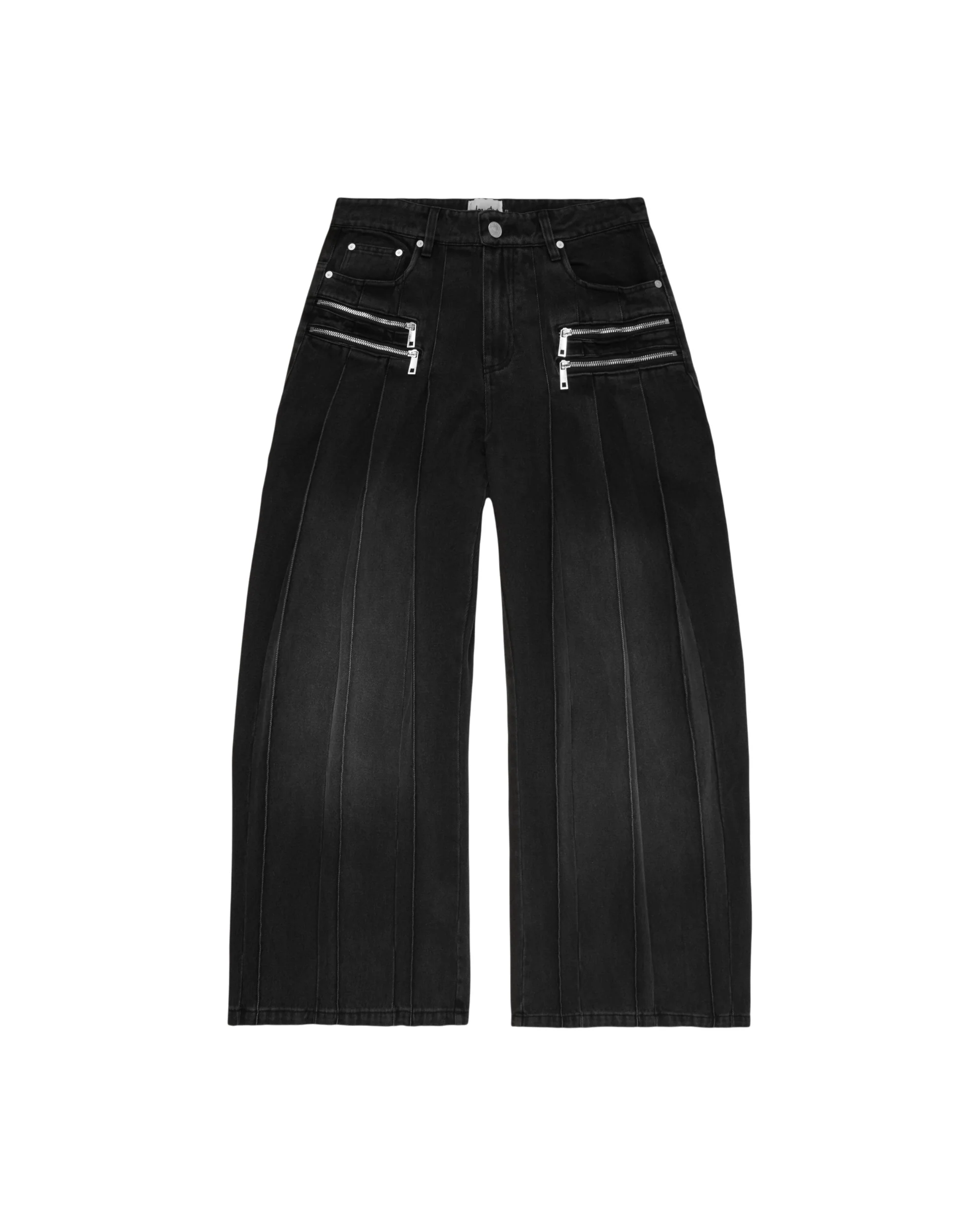 Pleated Black Denim - Image 2