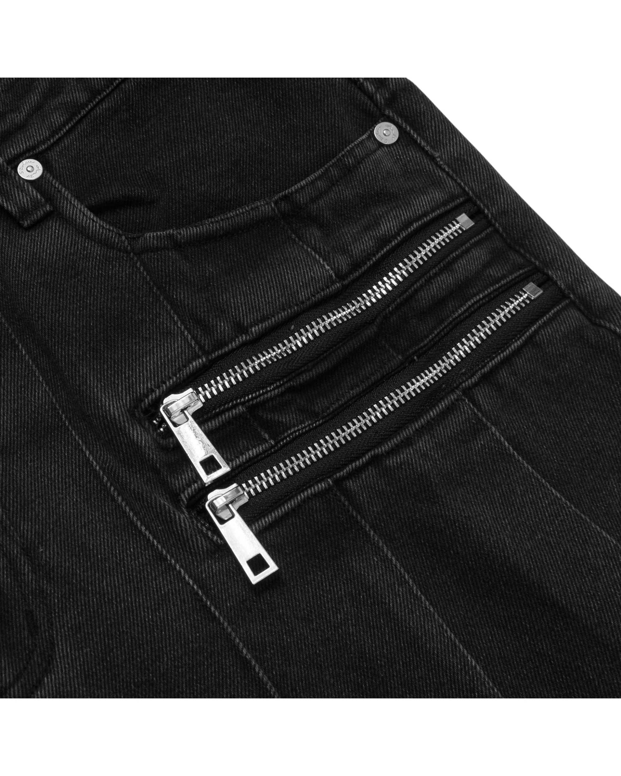 Pleated Black Denim - Image 4