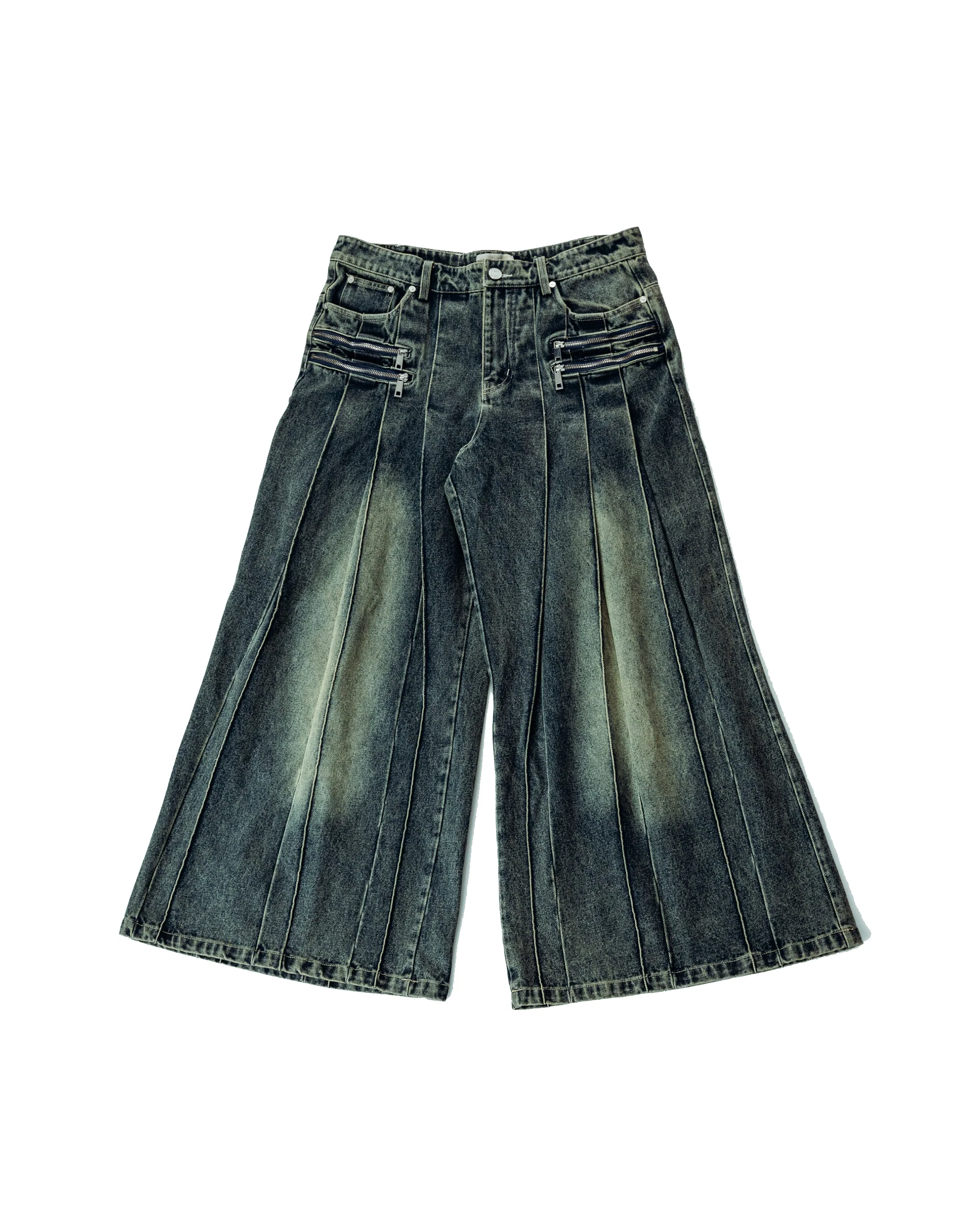 Pleated Denim