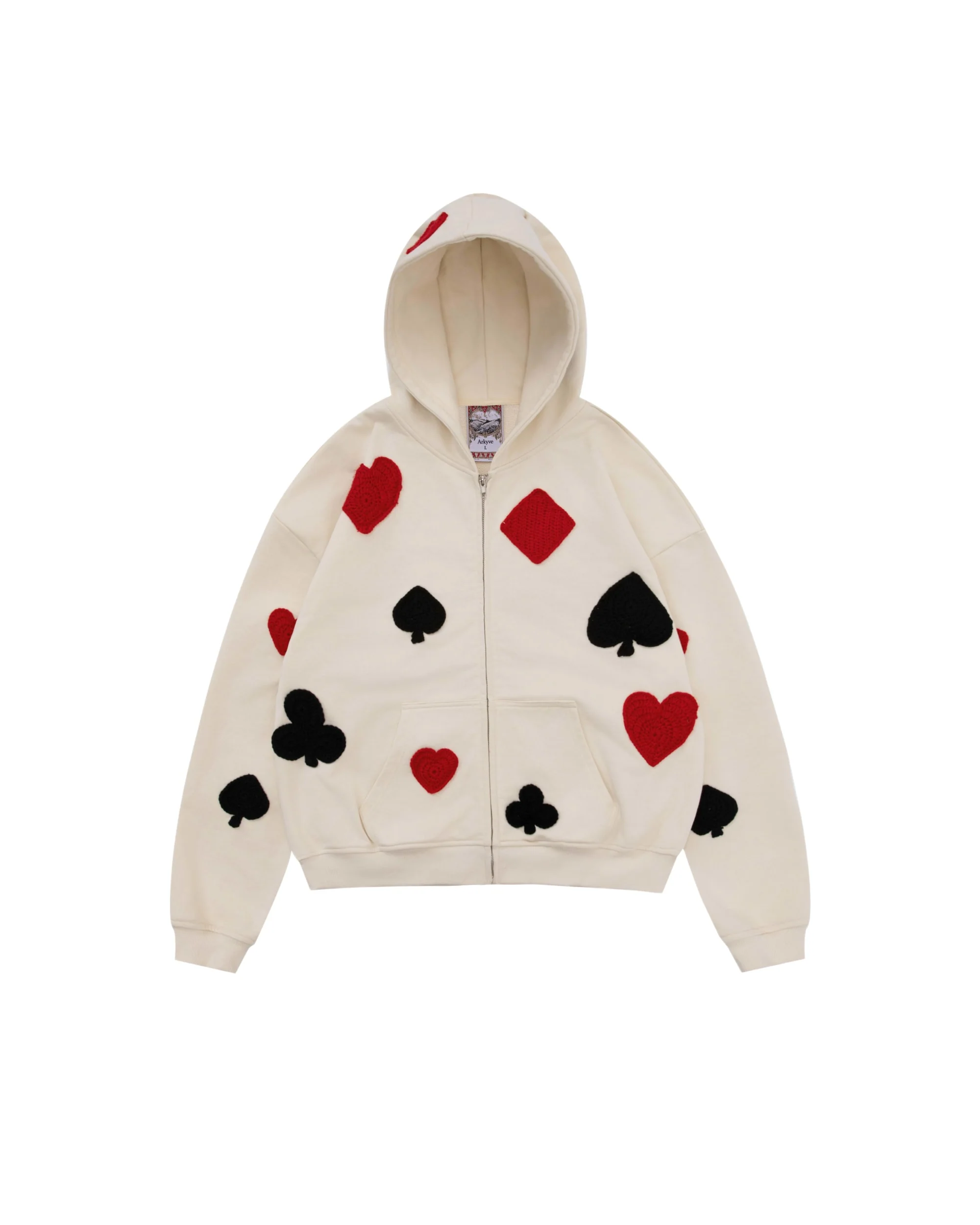 Poker Crochet Patch Sweatshirt