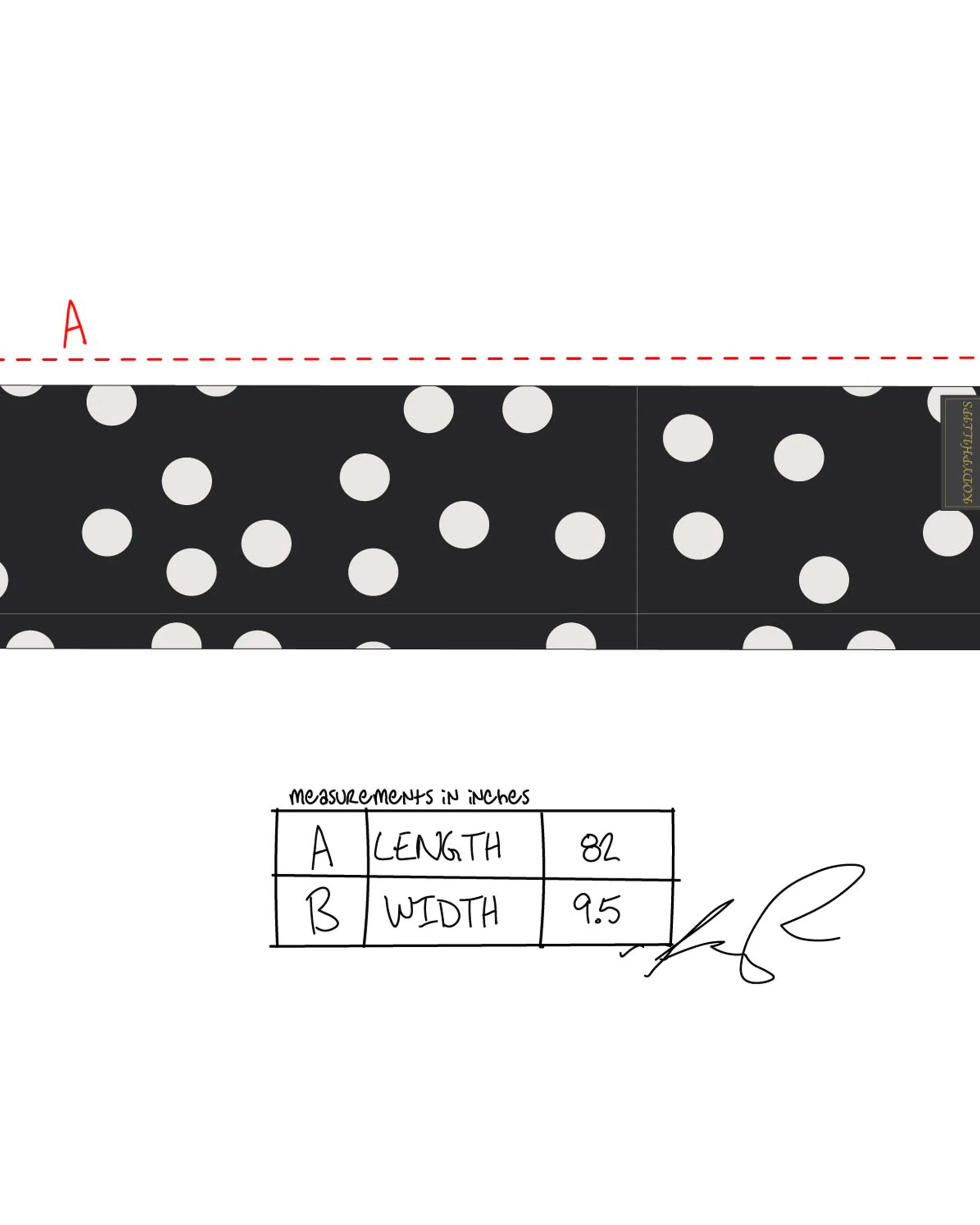 Polka Dot Scarf - Black & White - Image 2