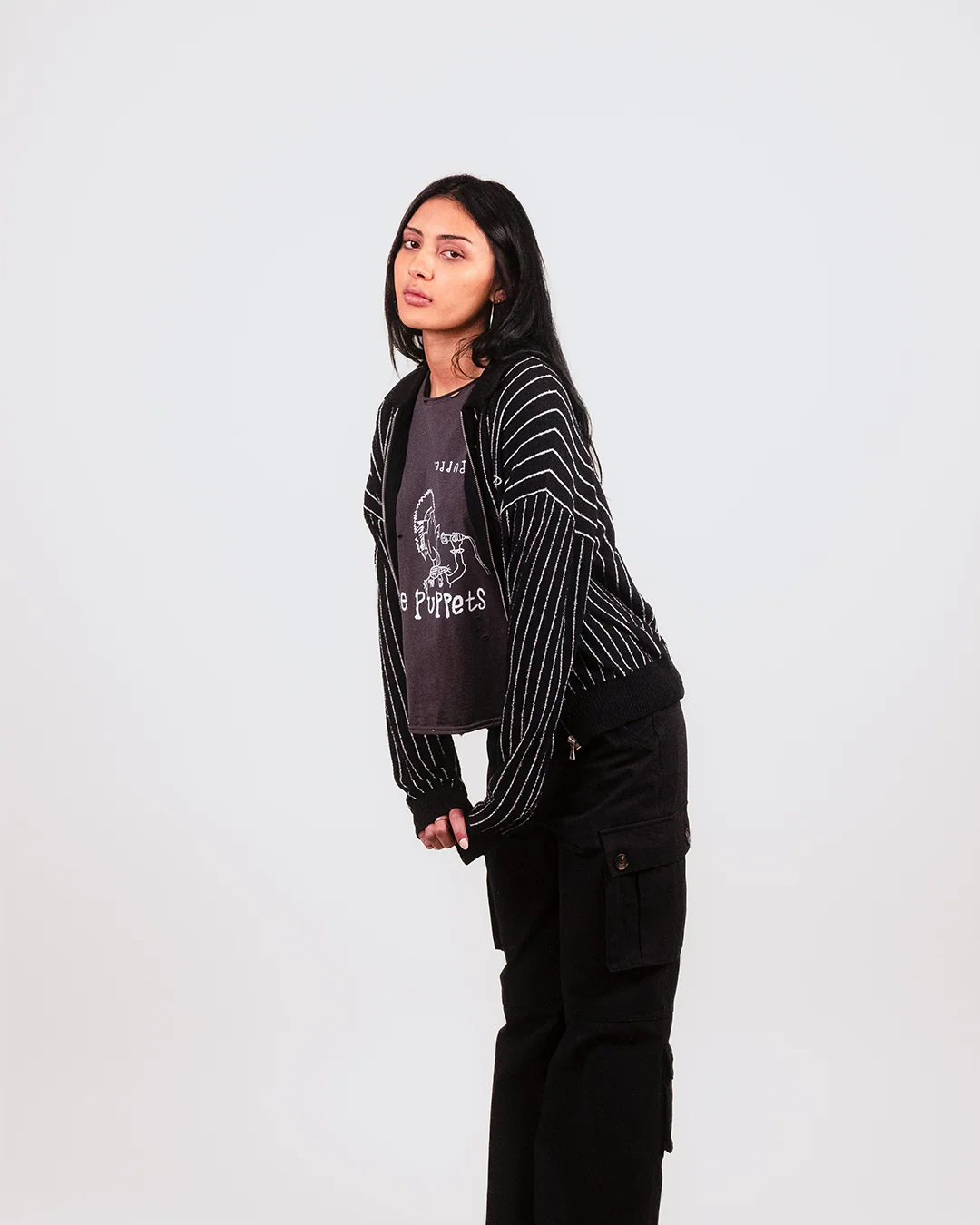 Posh Full Zip in Black - Image 4