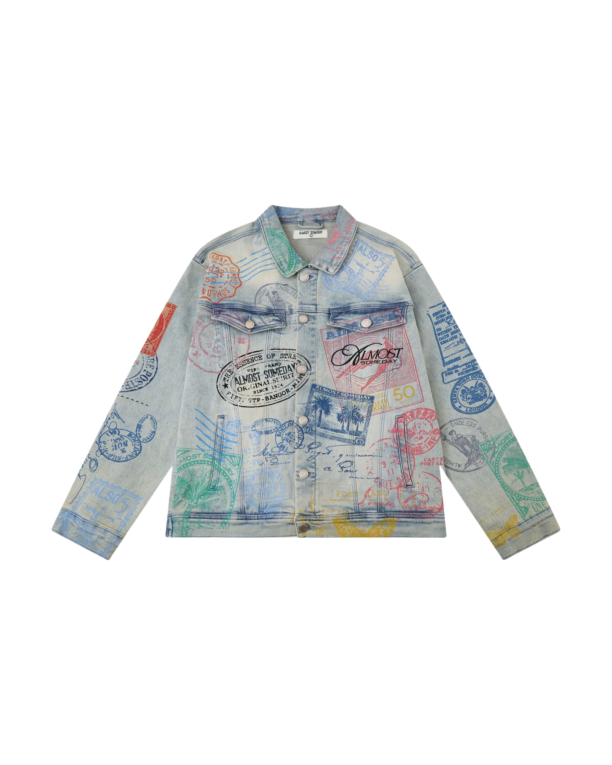 Postcard Denim Jacket - Blue