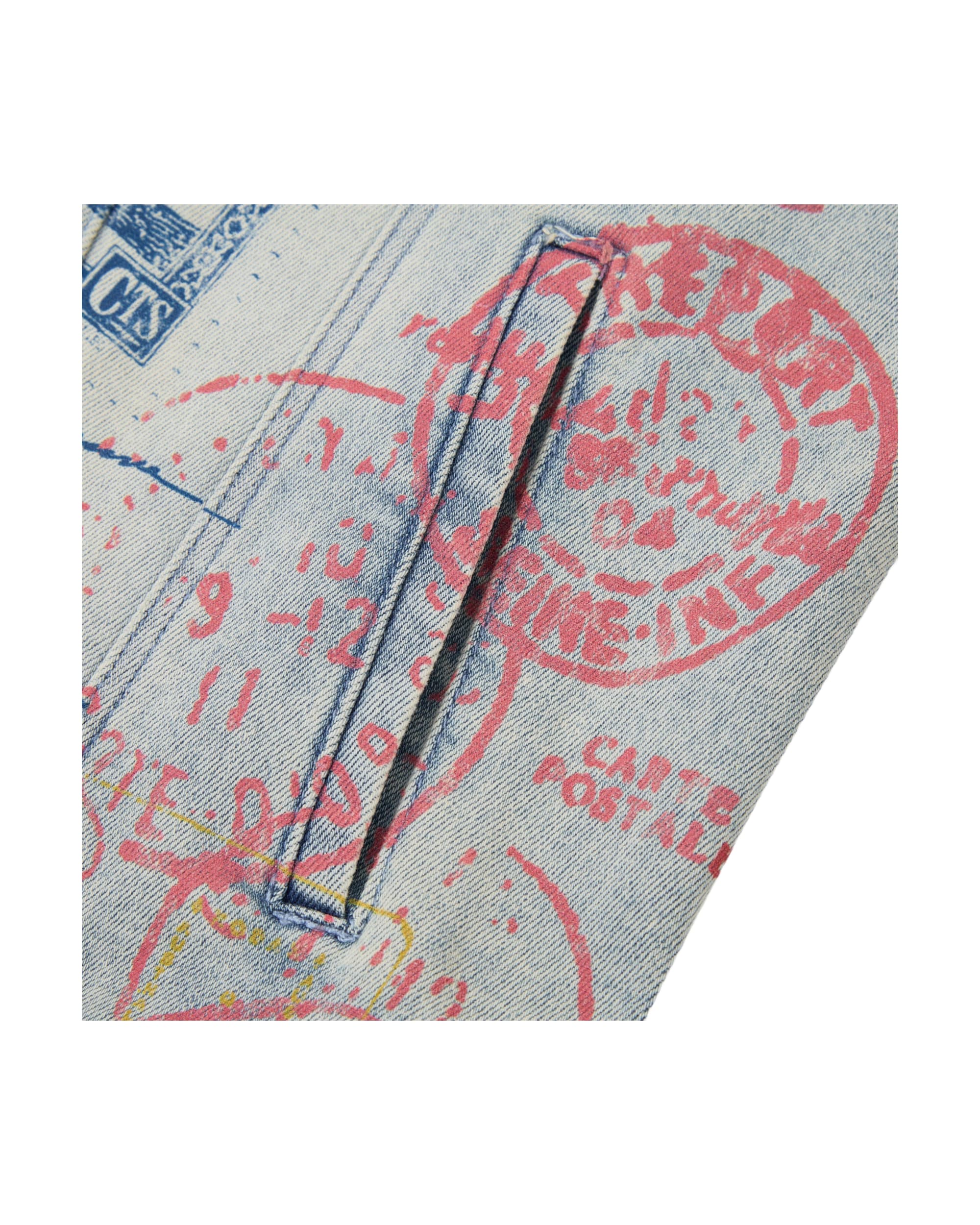 Postcard Denim Jacket - Blue - Image 8
