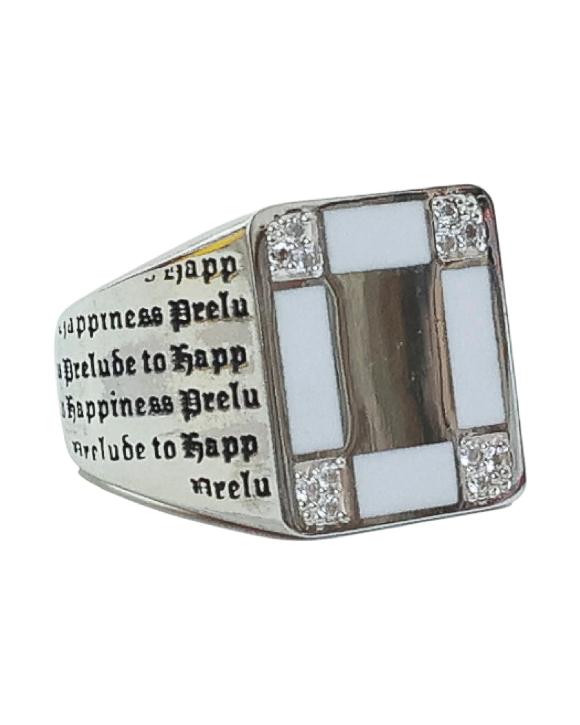 Prelude Signet (Silver/White/Topaz)