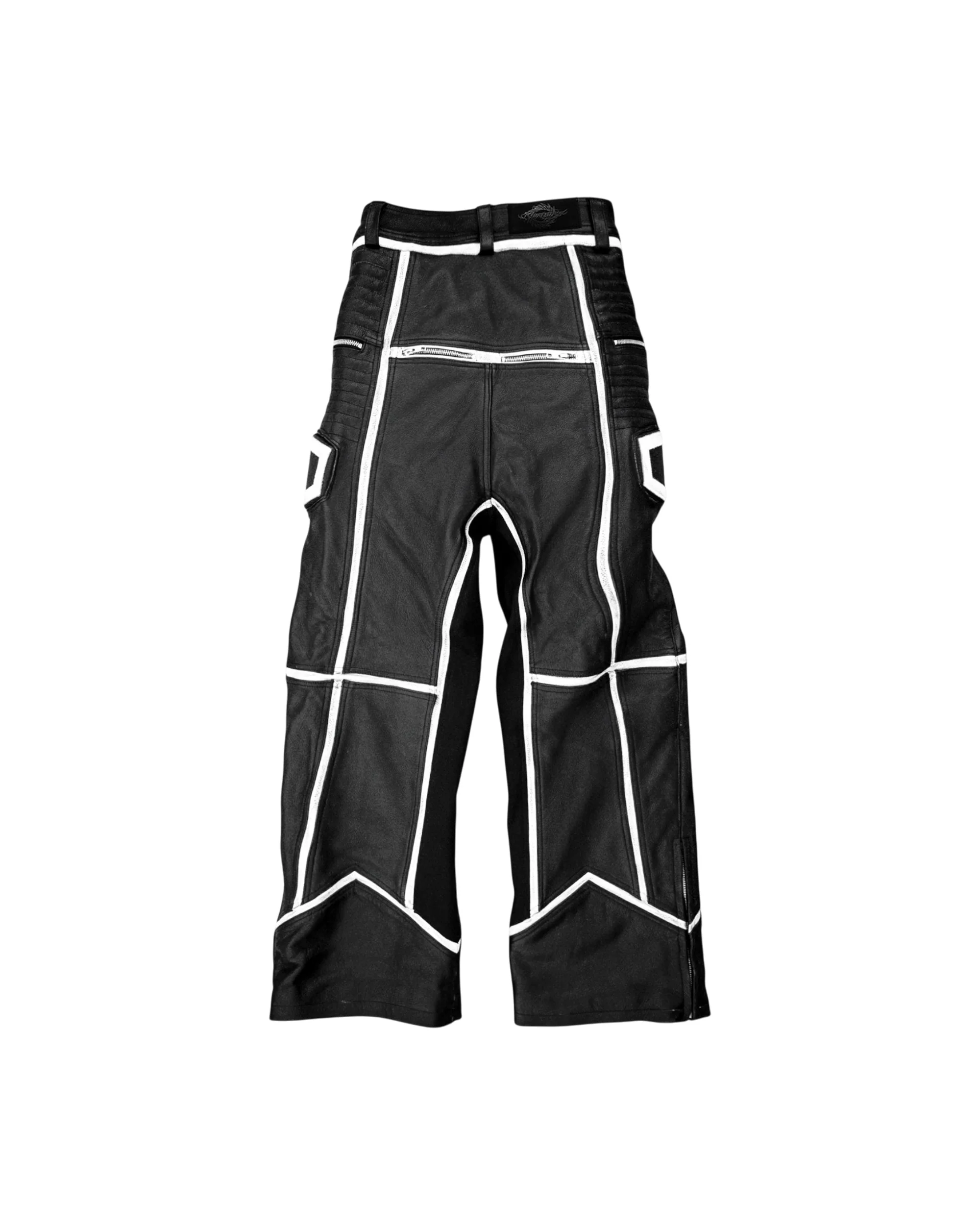 "PRYZM" MOTO PANTS - BLACK/WHITE - Image 2