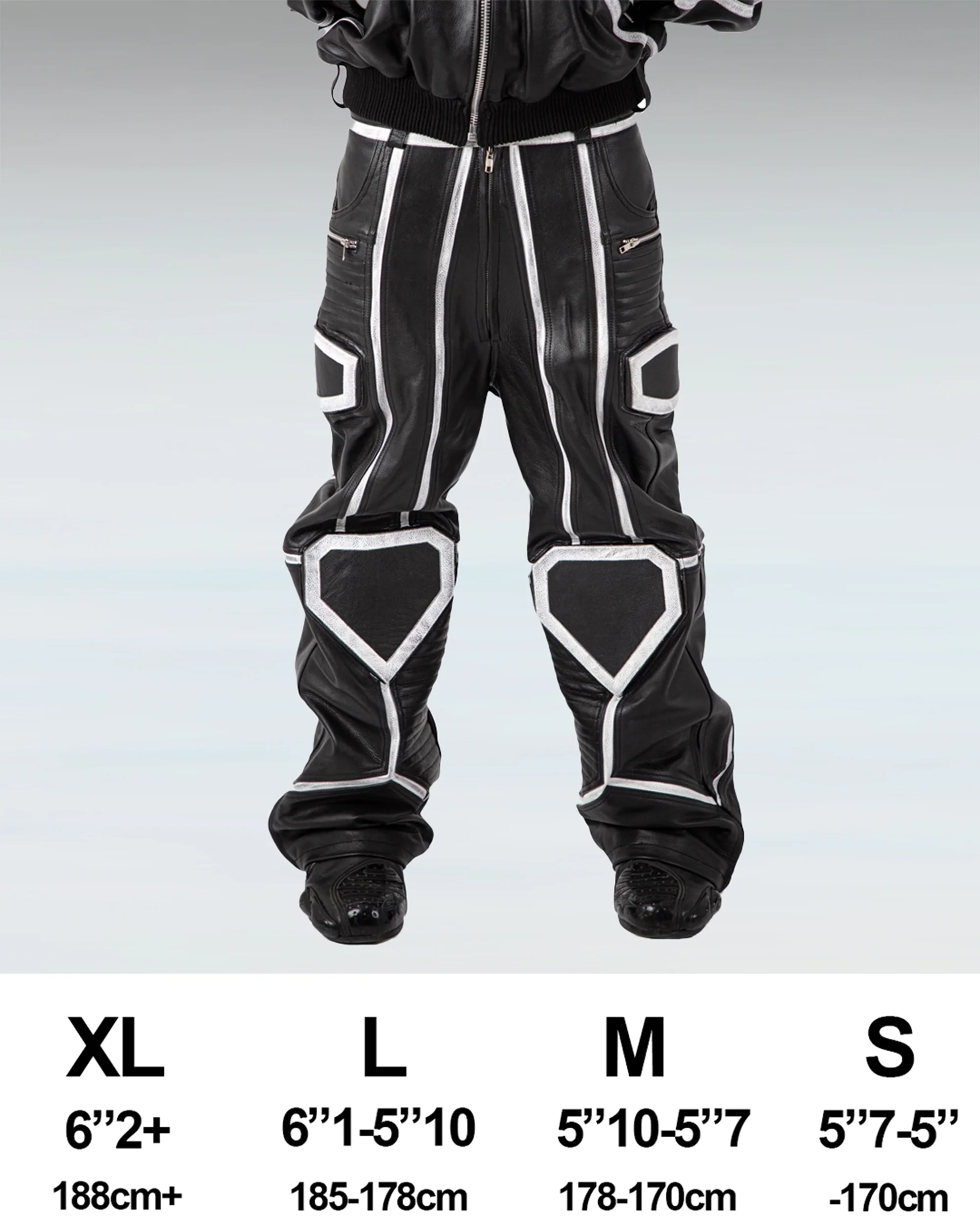 "PRYZM" MOTO PANTS - BLACK/WHITE - Image 6