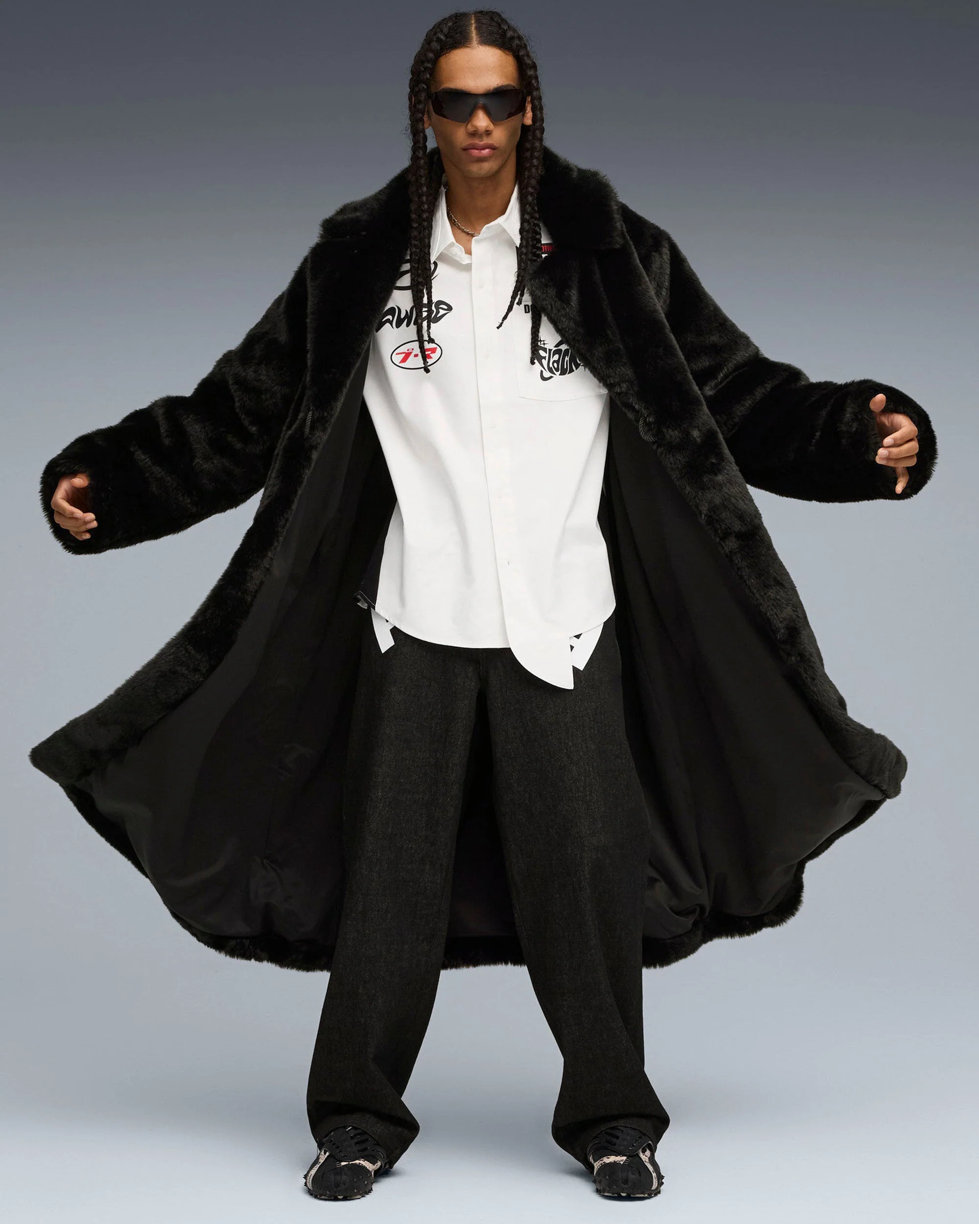 PUMA X A$AP ROCKY FLACKO FUR COAT BLACK - Image 5