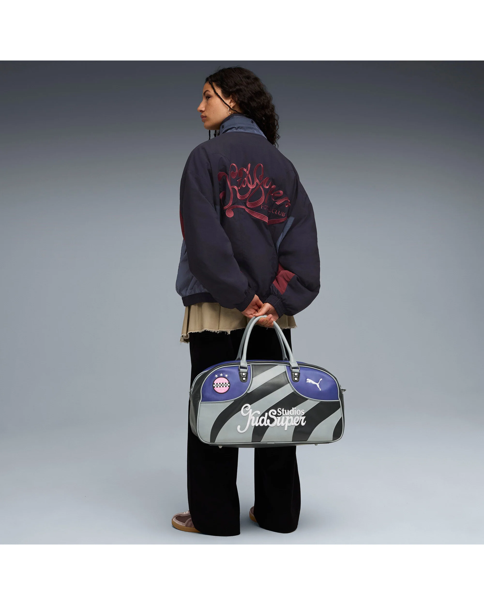 PUMA X KIDSUPER 1976 GRIP BAG PUMA BLACK/GRAY ECHO - Image 4