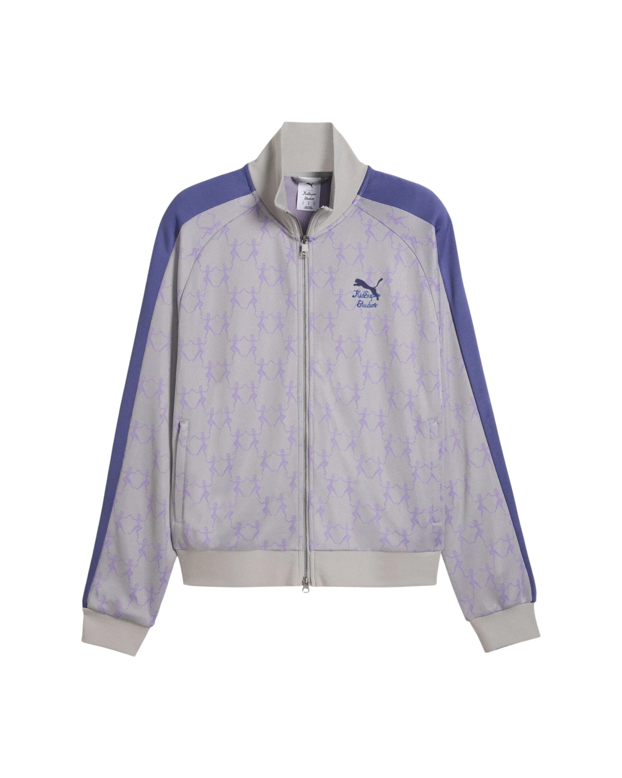 PUMA X KIDSUPER T7 TRACK JKT GRAY ECHO/AOP