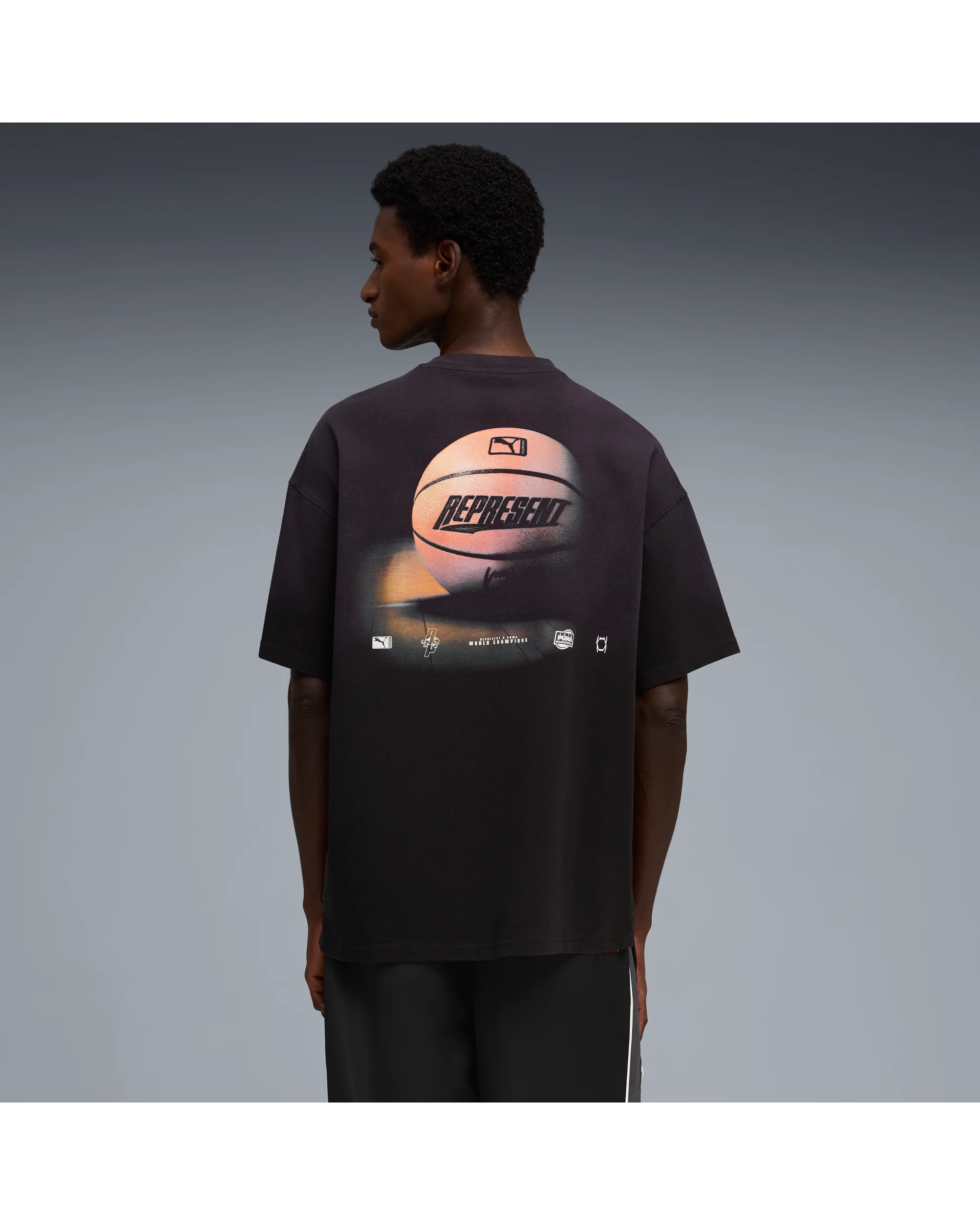 PUMA x REPRESENT TEE - BLACK - Image 4