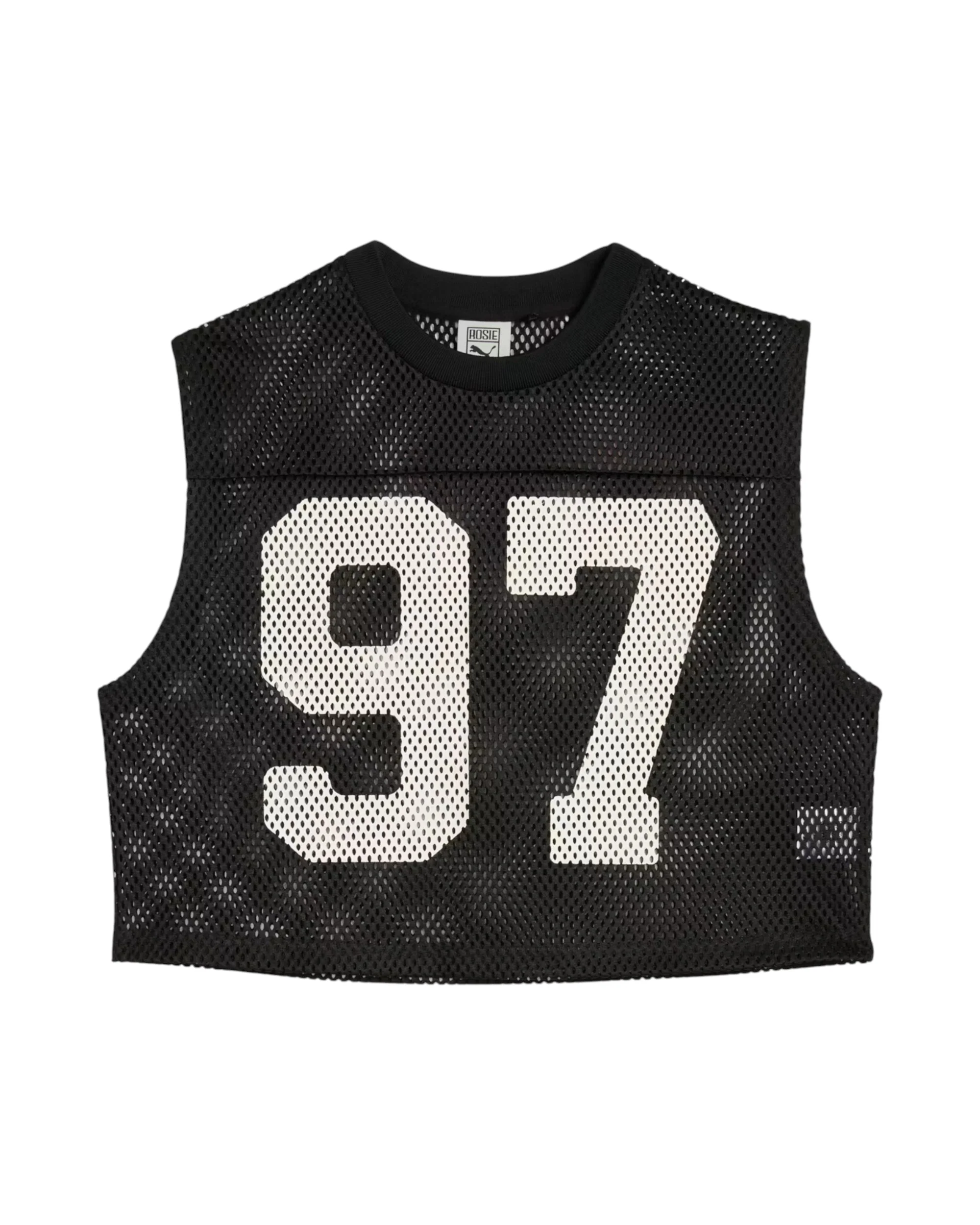 PUMA X ROSE RELAXED MESH TOP BLACK