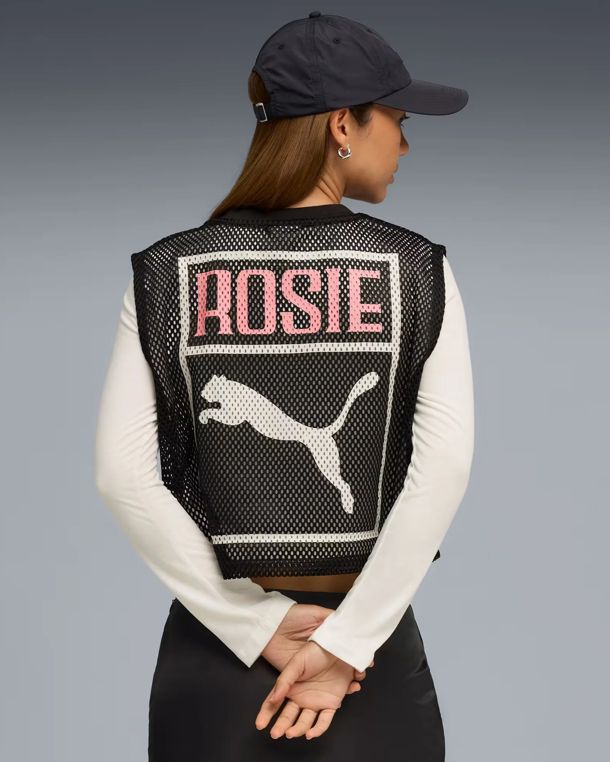PUMA X ROSE RELAXED MESH TOP BLACK - Image 4