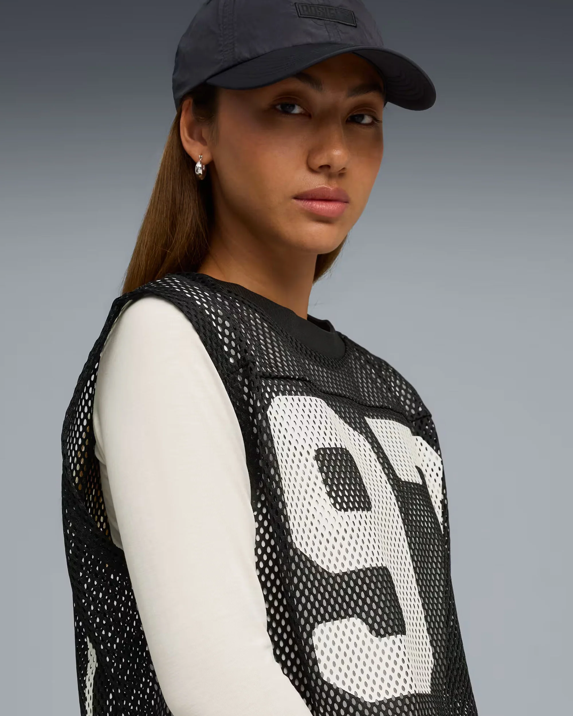 PUMA X ROSE RELAXED MESH TOP BLACK - Image 6