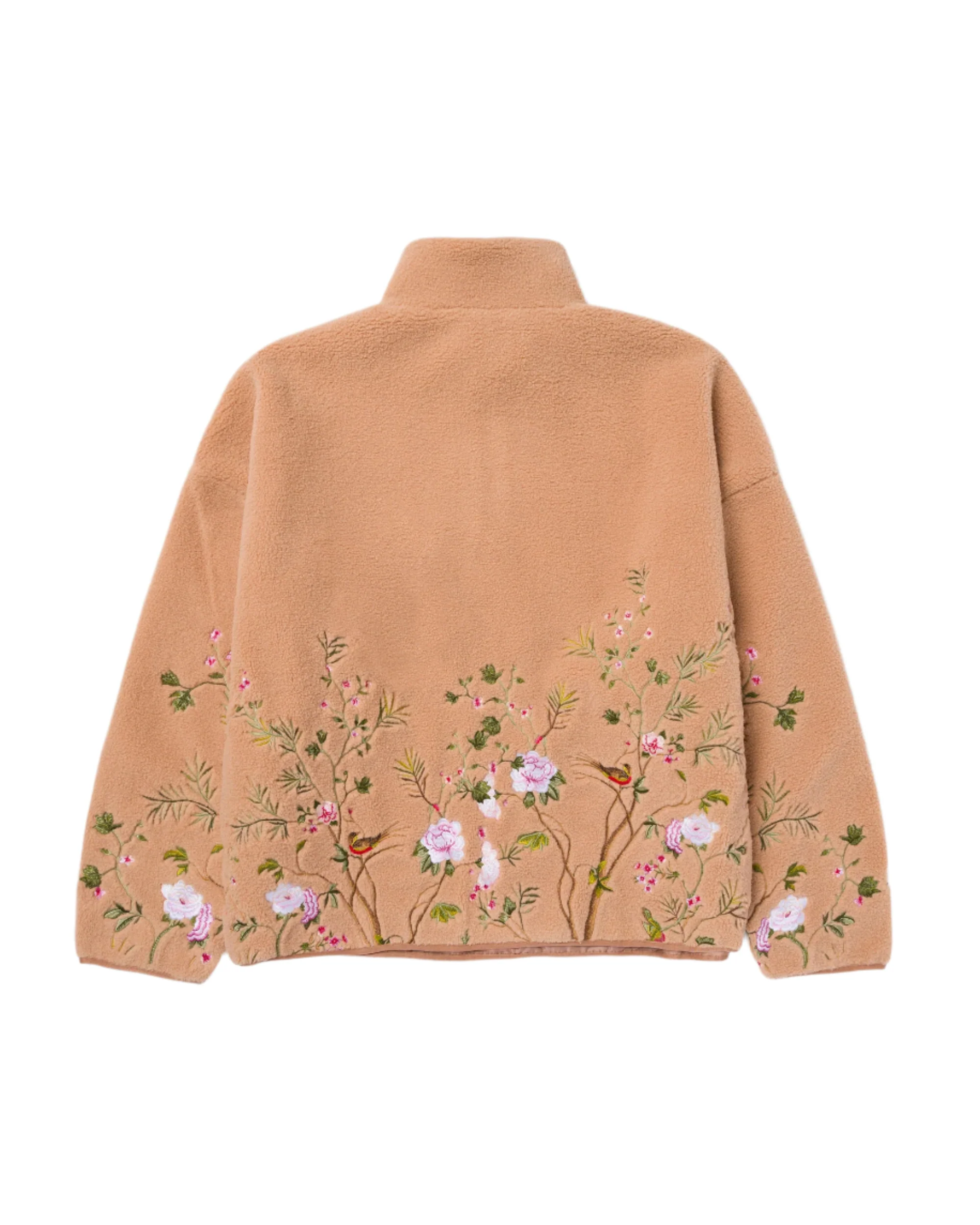 QUARTER ZIP SHERPA PULLOVER - TAN - Image 3
