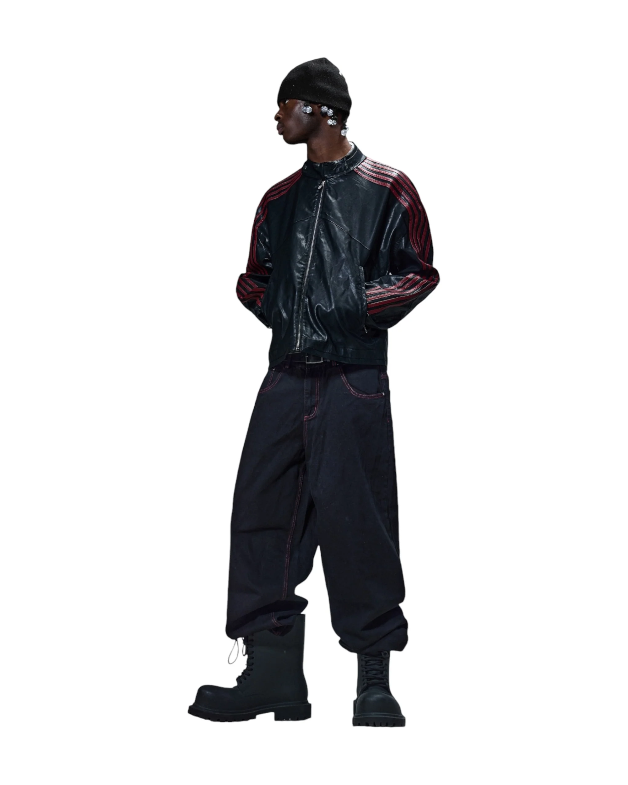 RACING JACKET (BLACK/RED) - Image 2