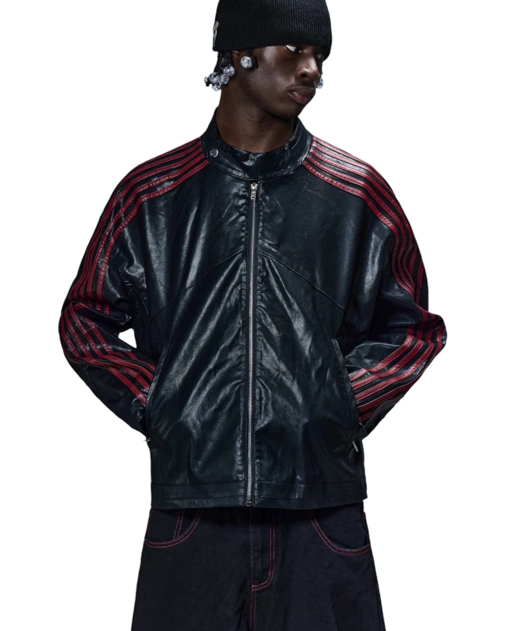 RACING JACKET (BLACK/RED) - Image 3